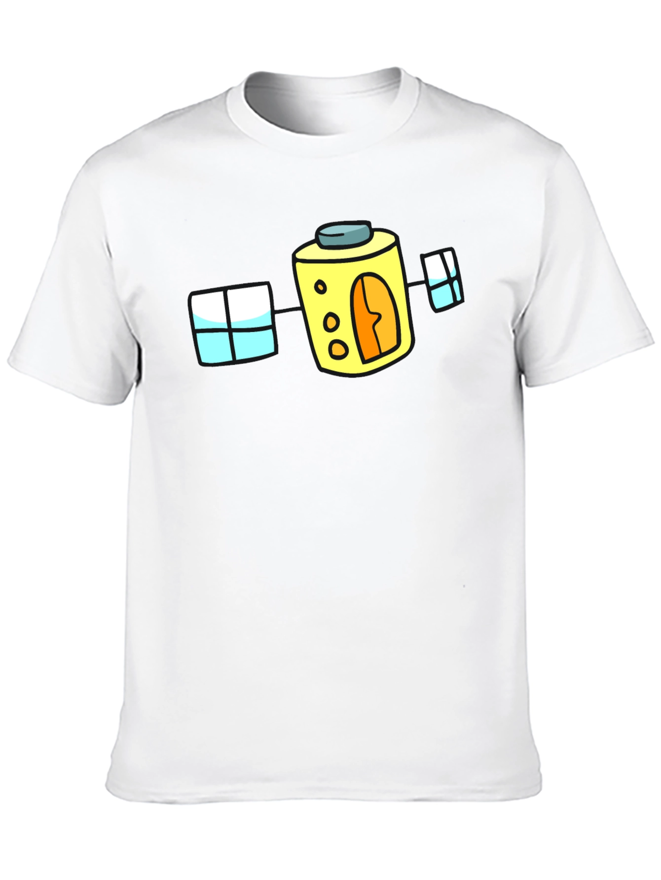 Cartoon House T-Shirt - Fun Black Tee
