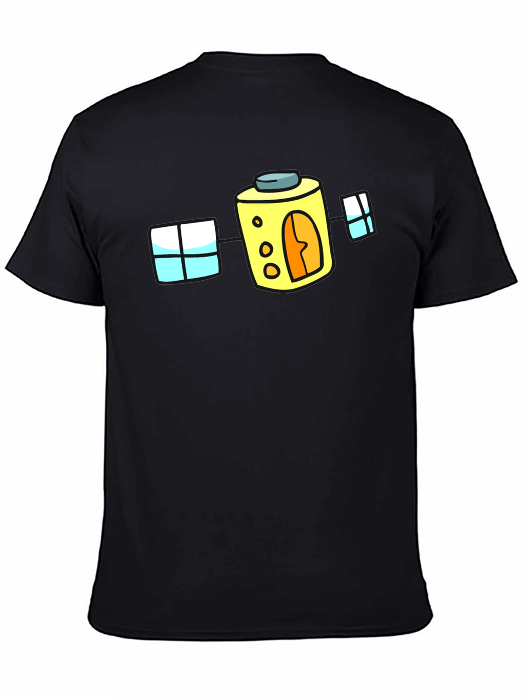 Cartoon House T-Shirt - Fun Black Tee