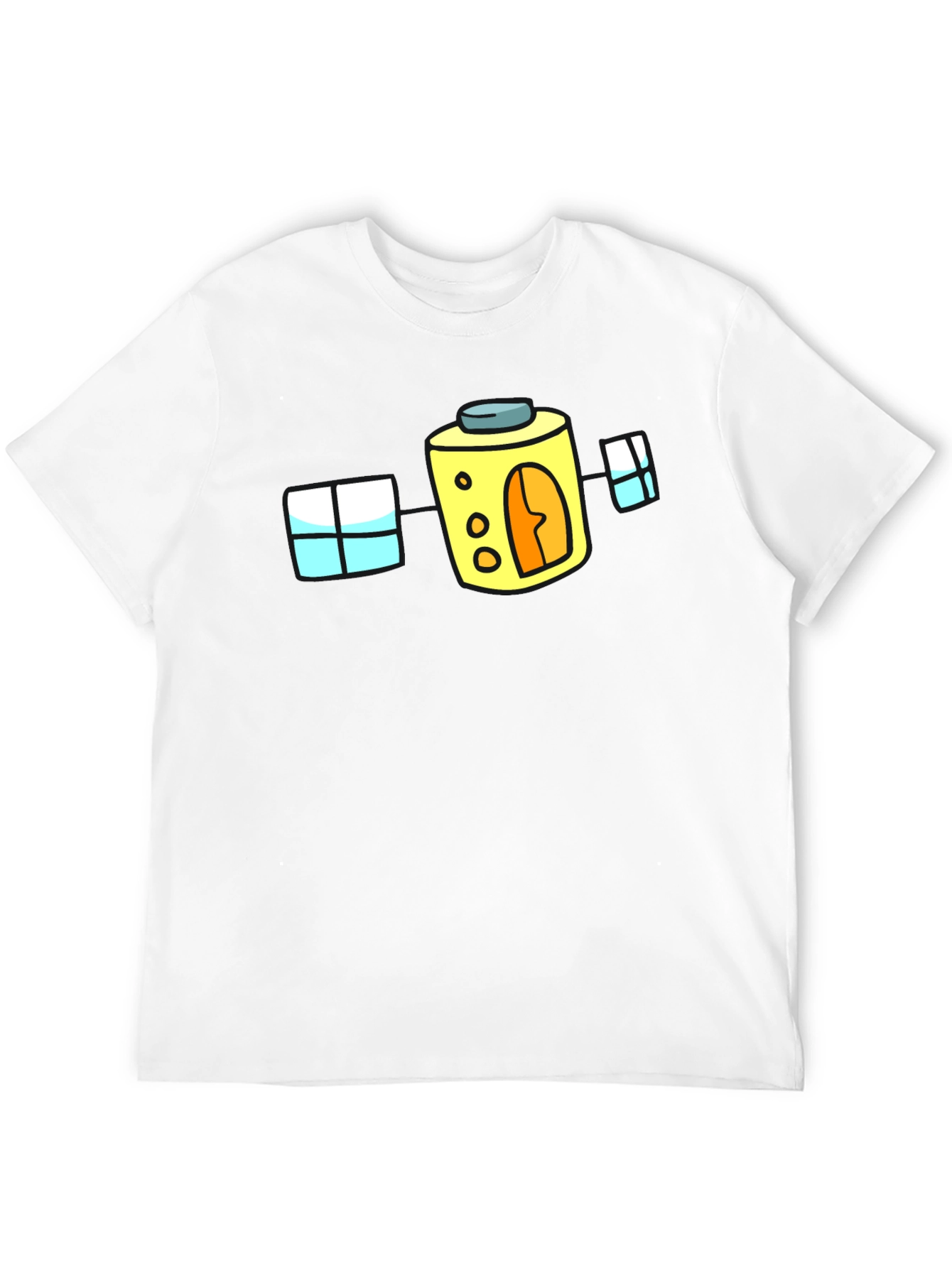 Cartoon House T-Shirt - Fun Black Tee