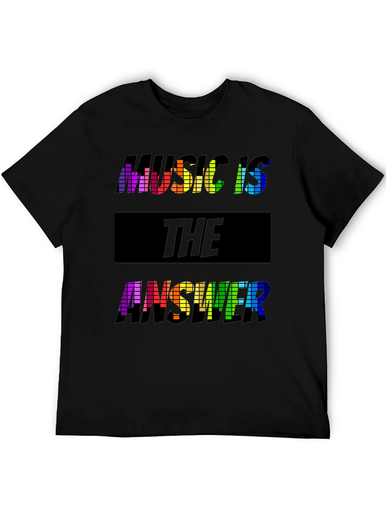 Music is the Answer Rainbow Graphic Tee