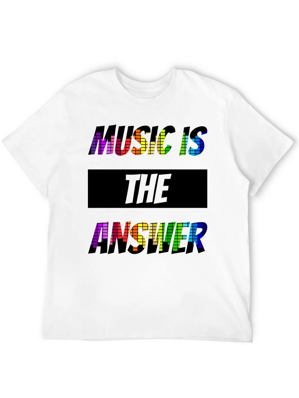 Music is the Answer Rainbow Graphic Tee