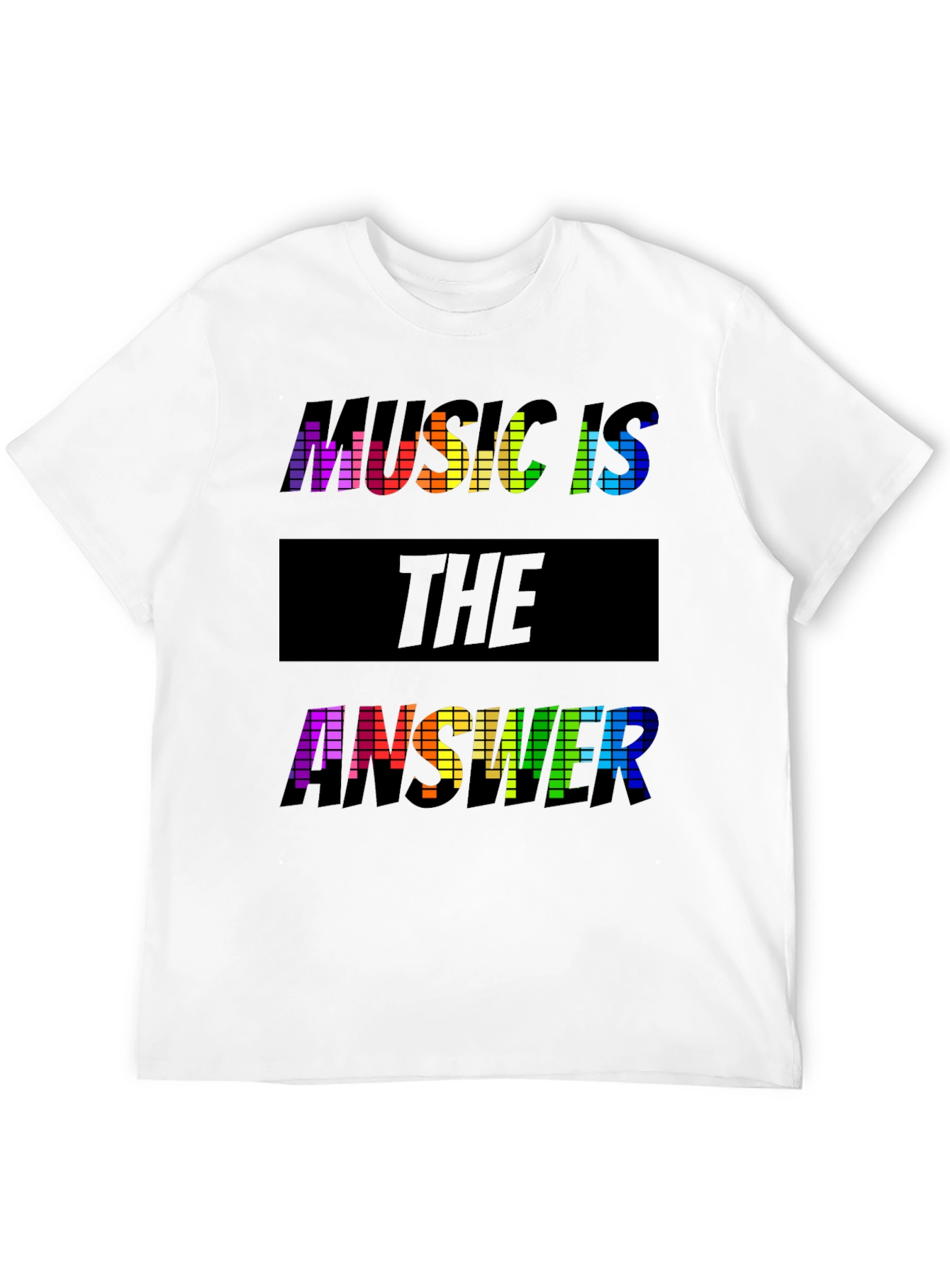Music is the Answer Rainbow Graphic Tee