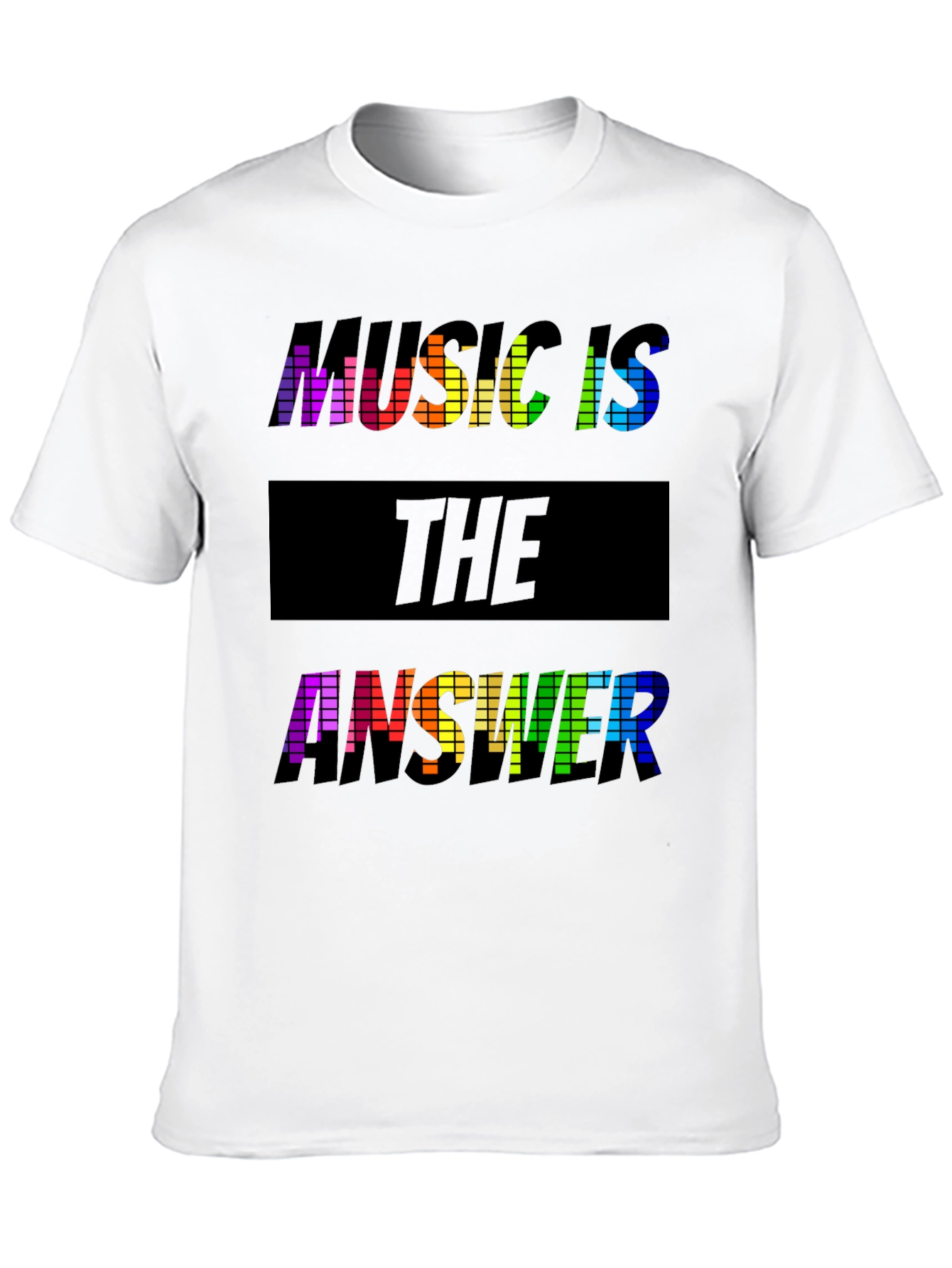 Music is the Answer Rainbow Graphic Tee