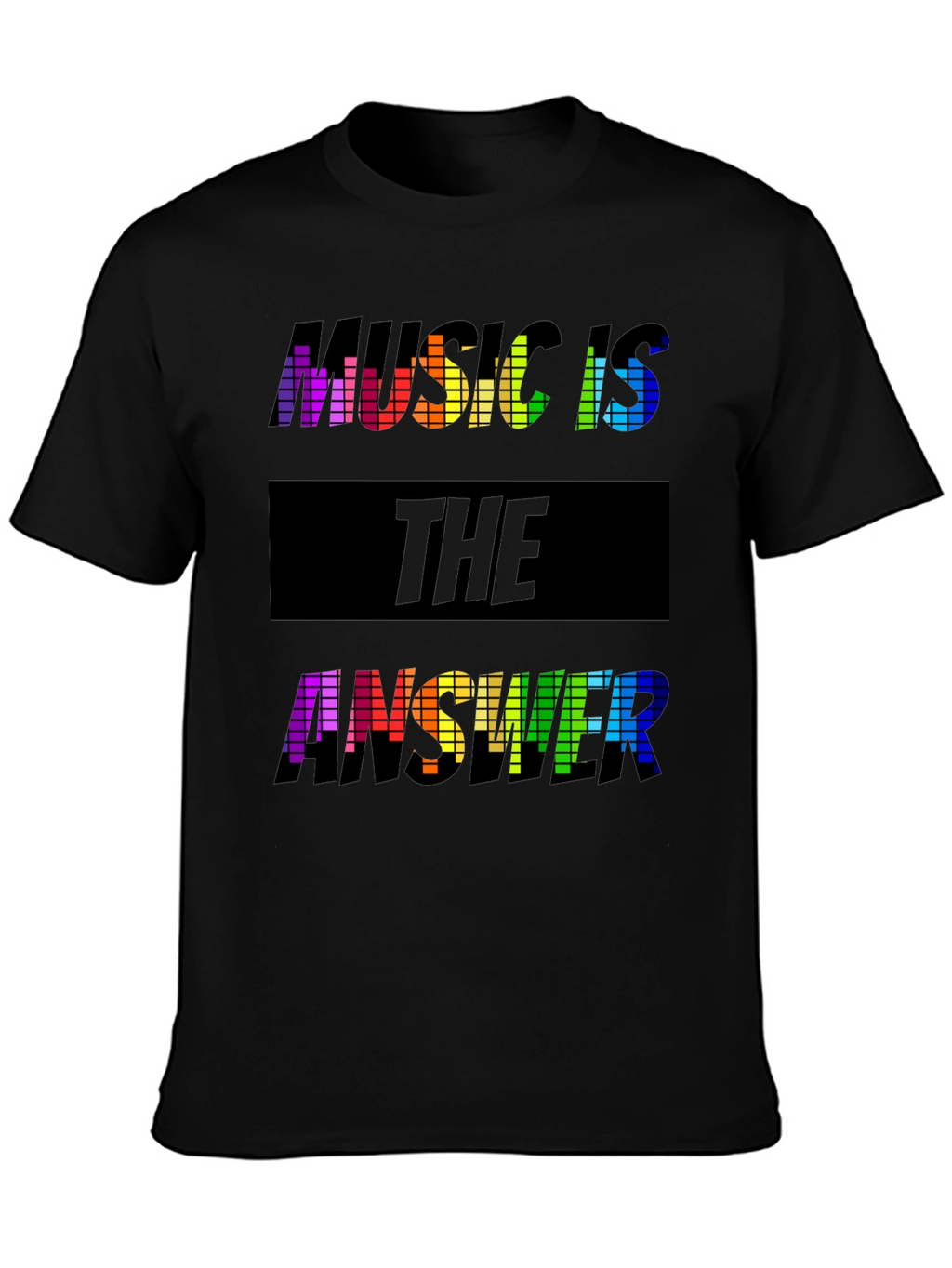 Music is the Answer Rainbow Graphic Tee