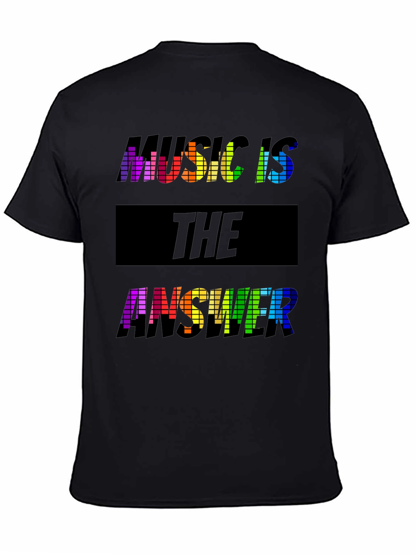 Music is the Answer Rainbow Graphic Tee