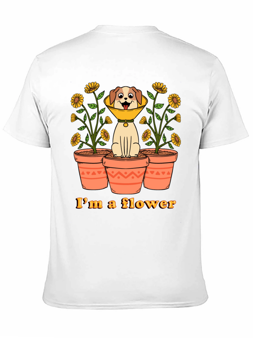 Funny Dog Flower Cone T-Shirt