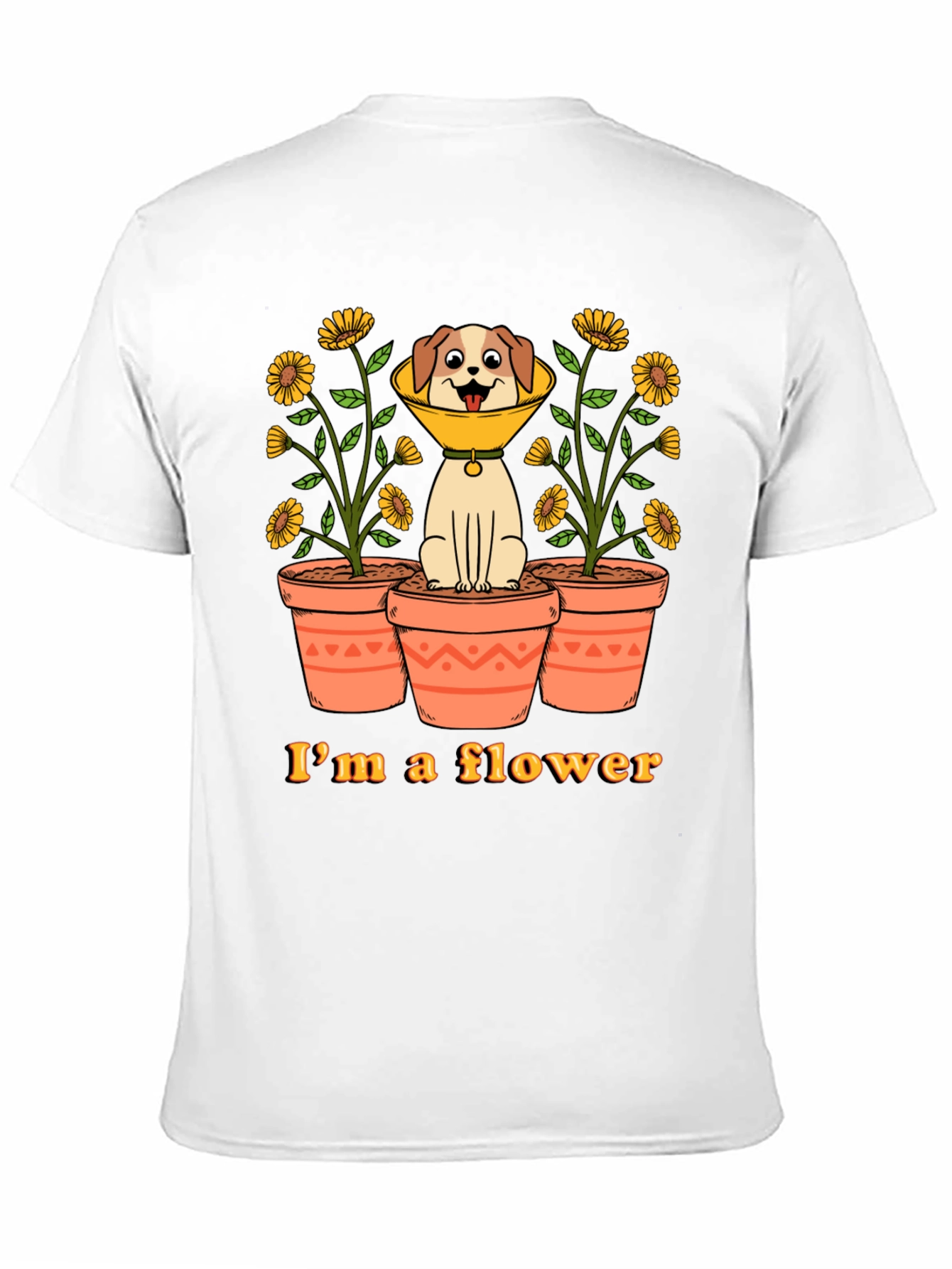 Funny Dog Flower Cone T-Shirt