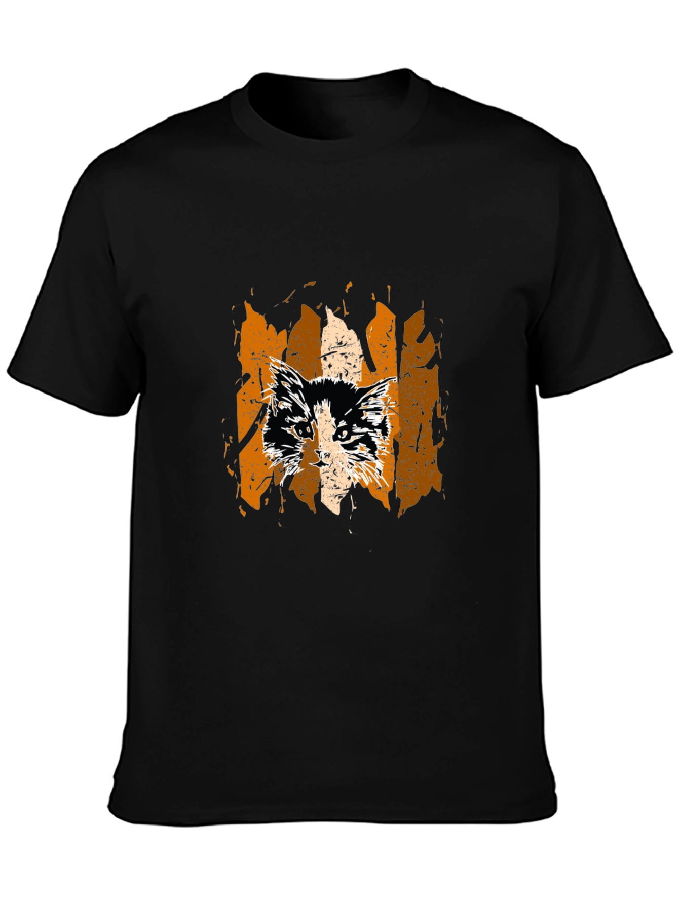 Cat Grunge Graphic Tee - Stylish Unisex T-Shirt
