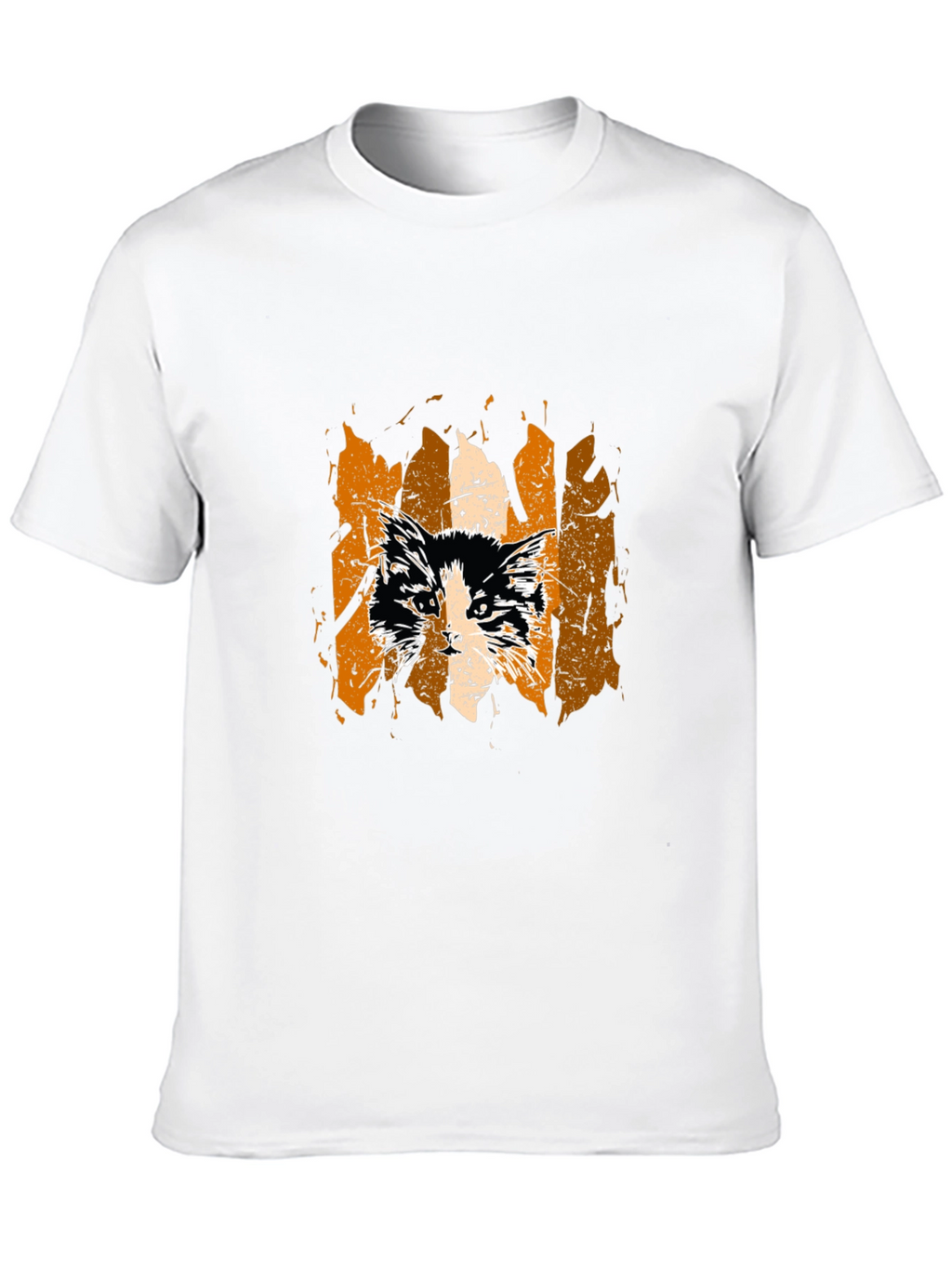 Cat Grunge Graphic Tee - Stylish Unisex T-Shirt