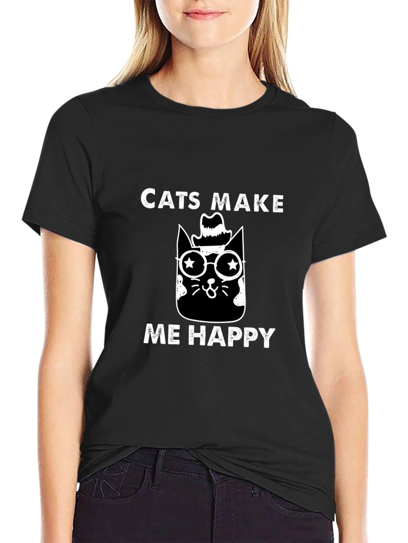 Cats Make Me Happy T-Shirt