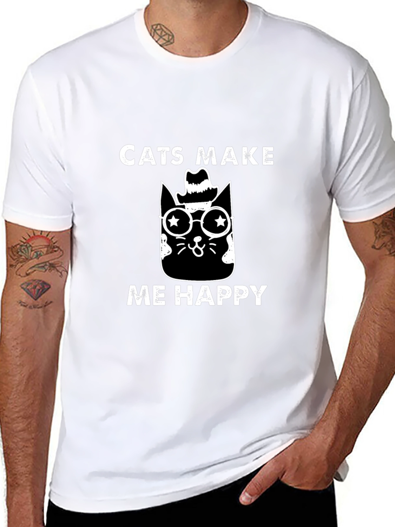 Cats Make Me Happy T-Shirt