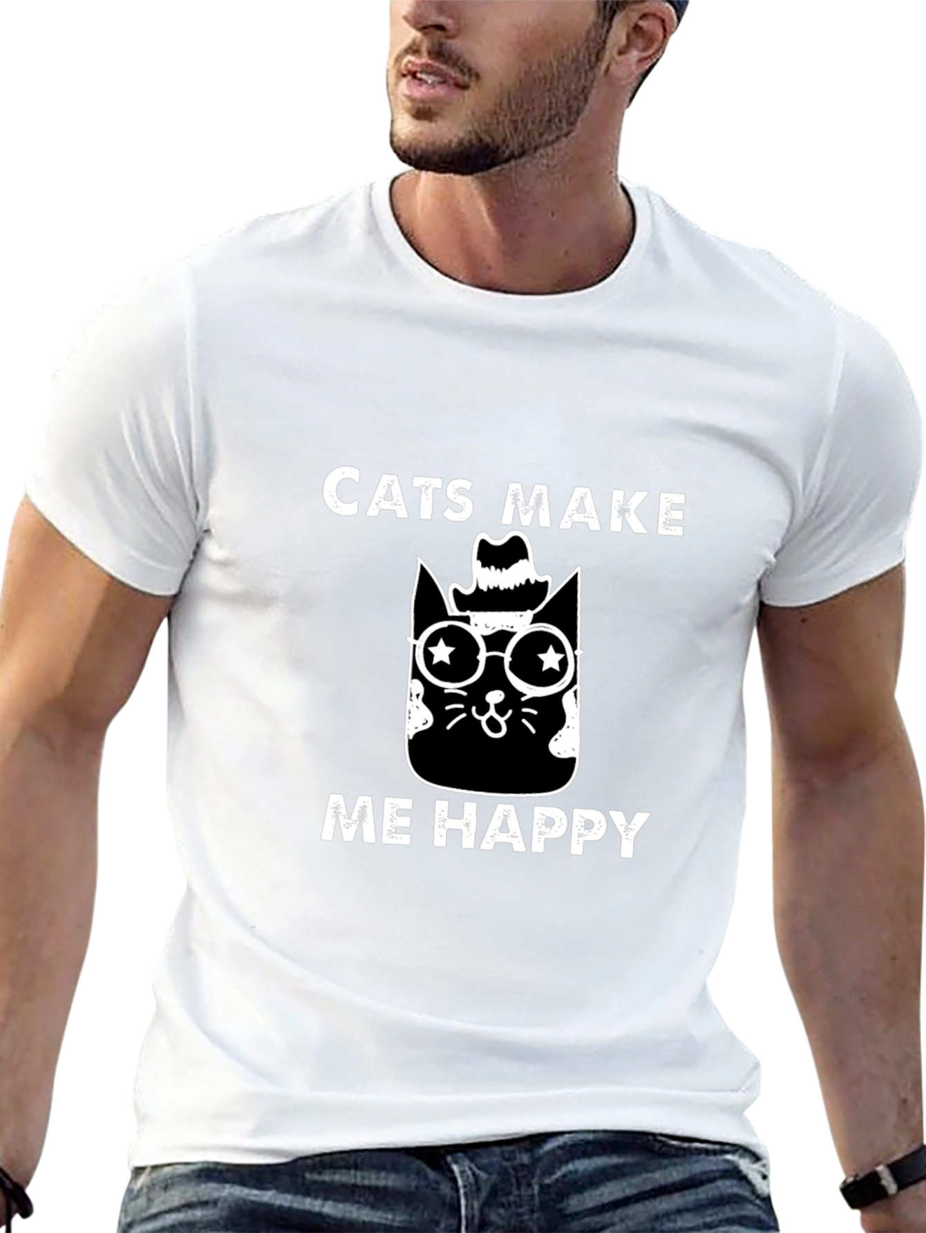 Cats Make Me Happy T-Shirt