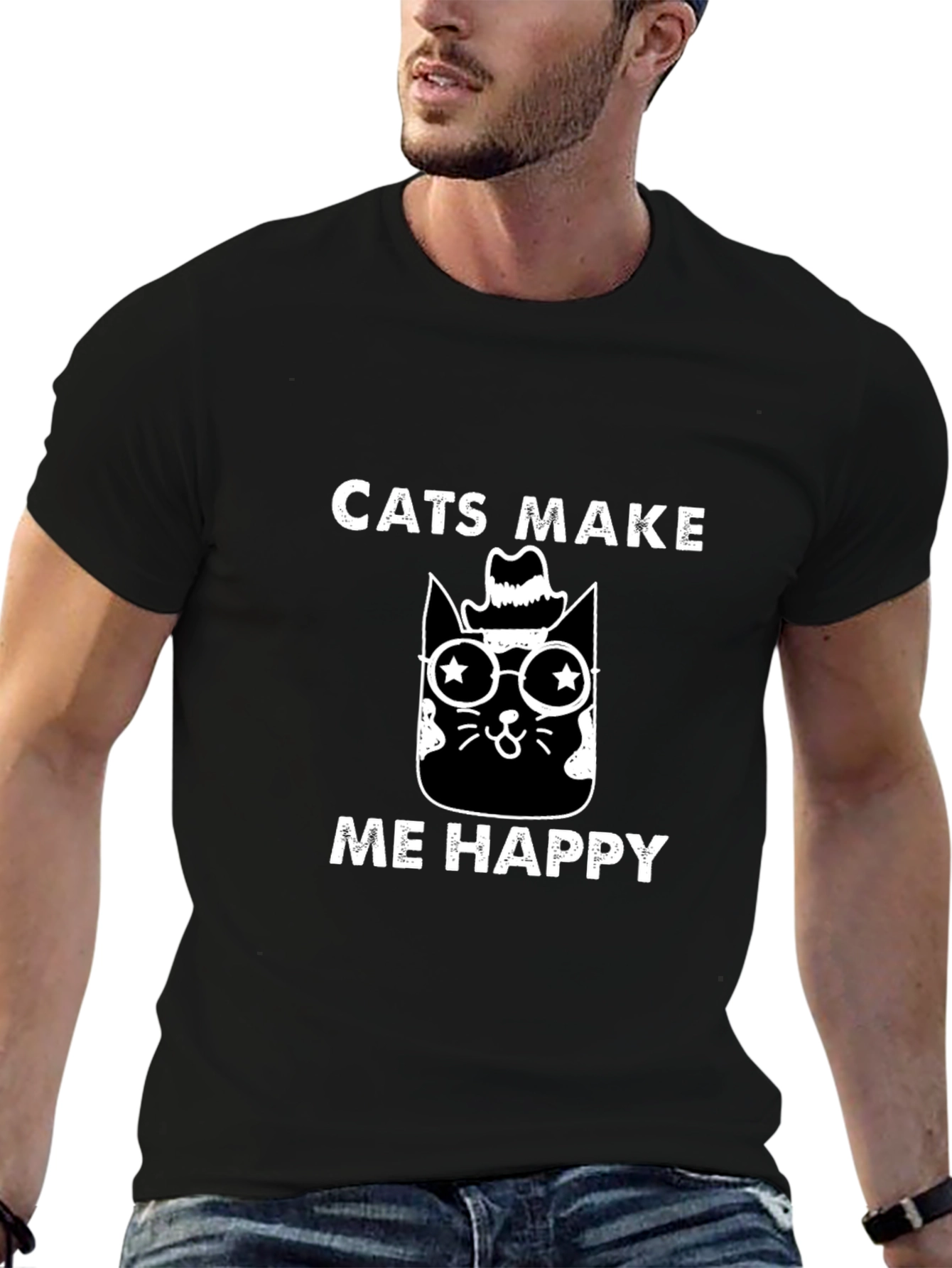 Cats Make Me Happy T-Shirt