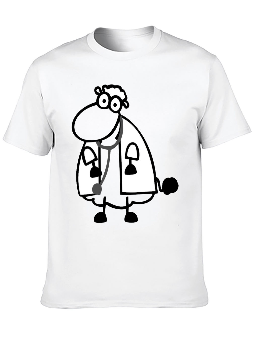 Black Sheep Doctor T-Shirt - Cartoon Style