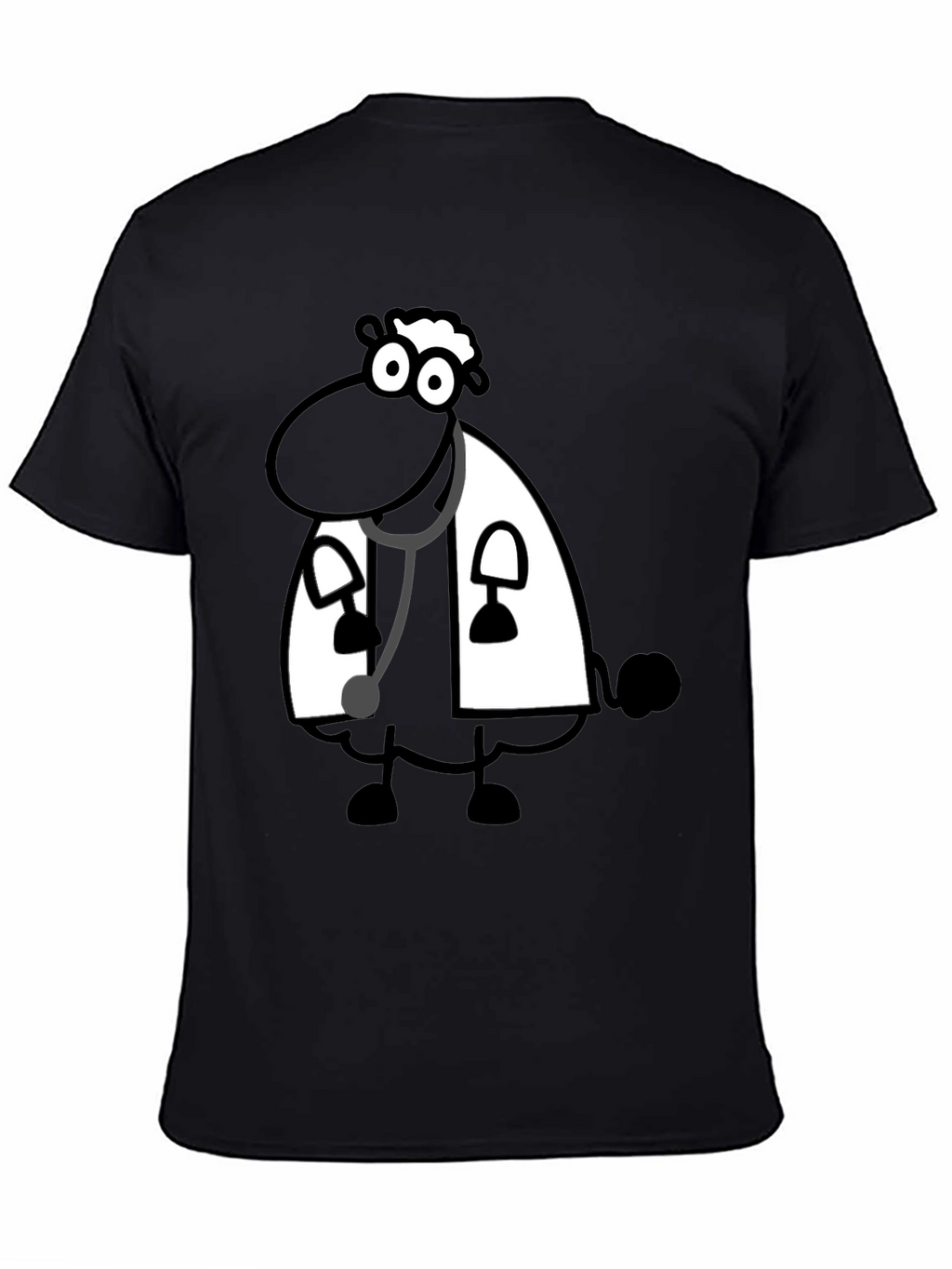Black Sheep Doctor T-Shirt - Cartoon Style