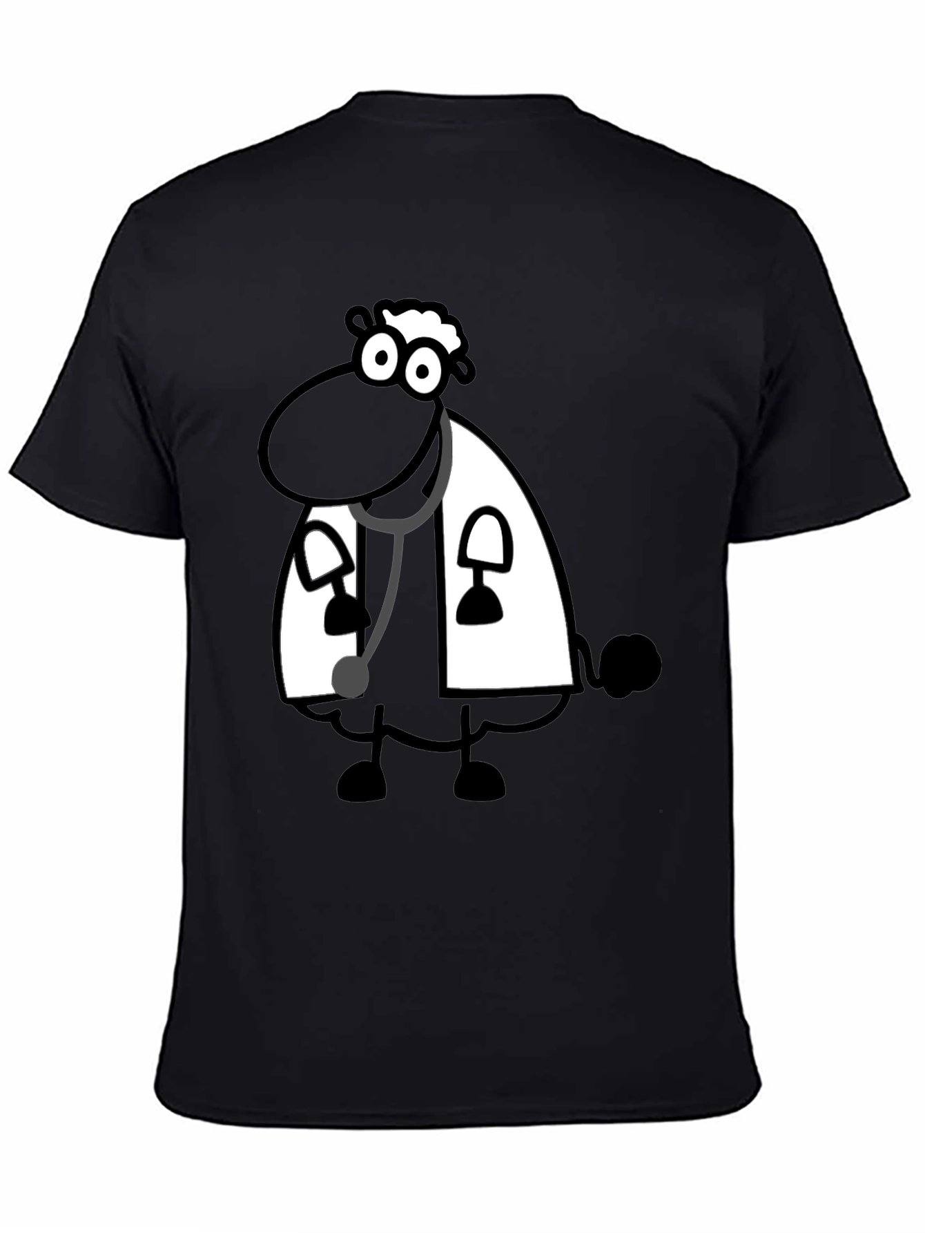 Black Sheep Doctor T-Shirt - Cartoon Style