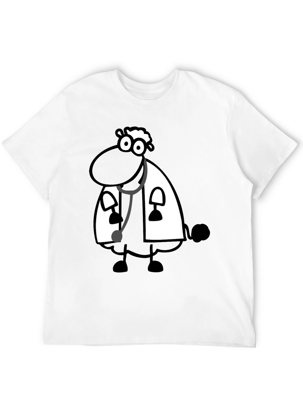 Black Sheep Doctor T-Shirt - Cartoon Style