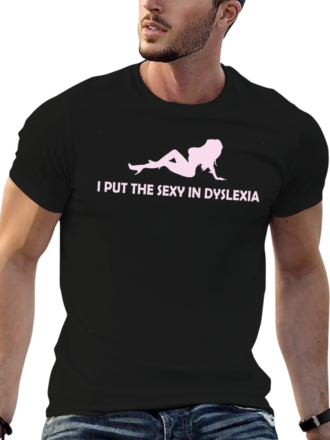 Sexy Dyslexia Black T-Shirt