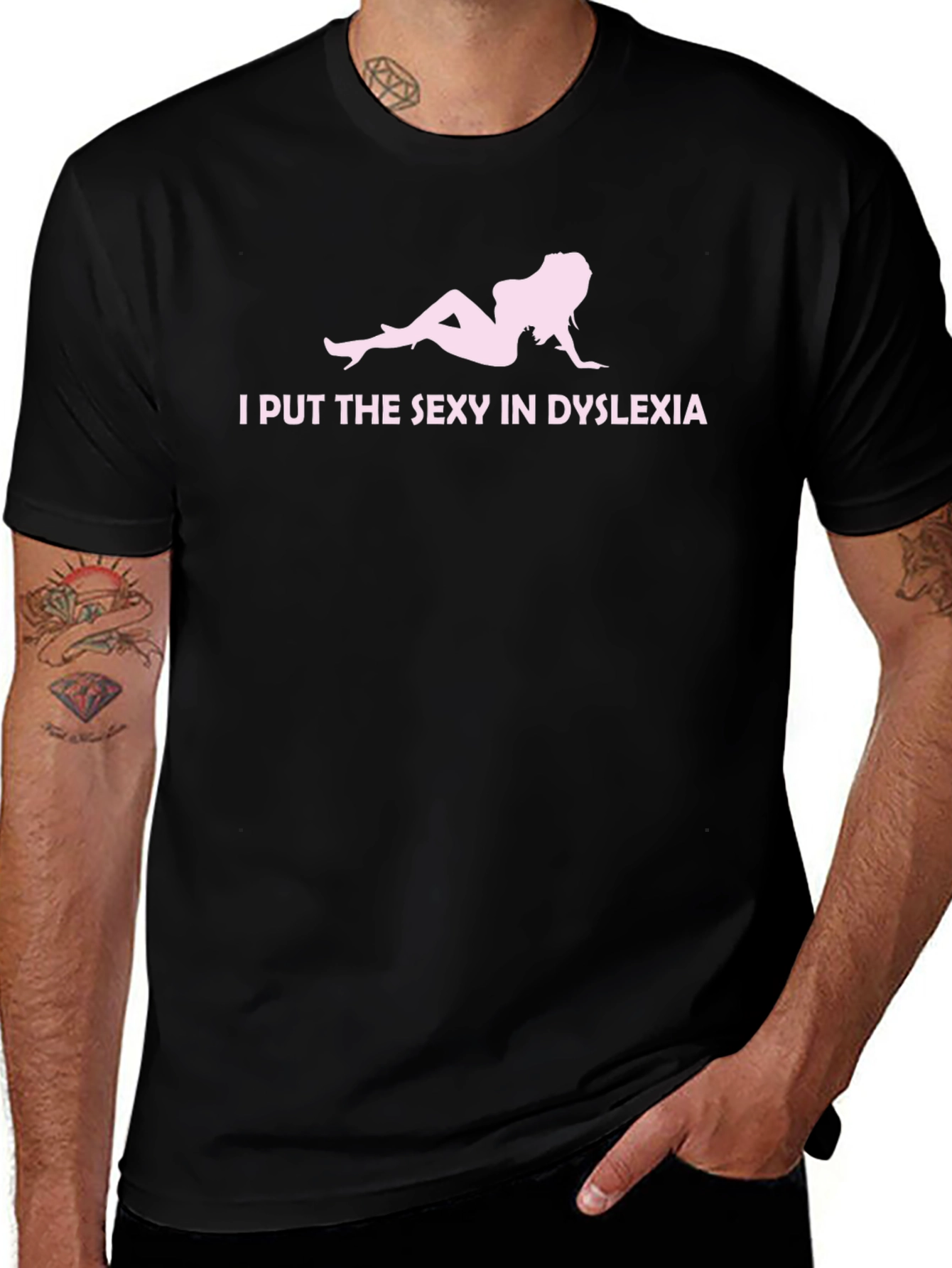 Sexy Dyslexia Black T-Shirt