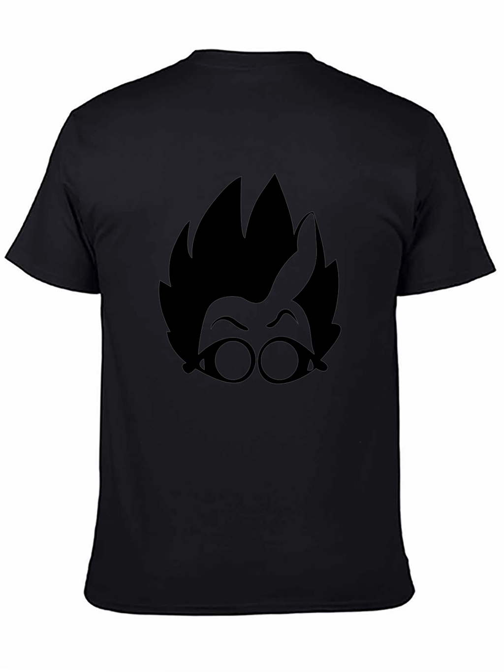 Cartoon Silhouette Graphic Black T-Shirt