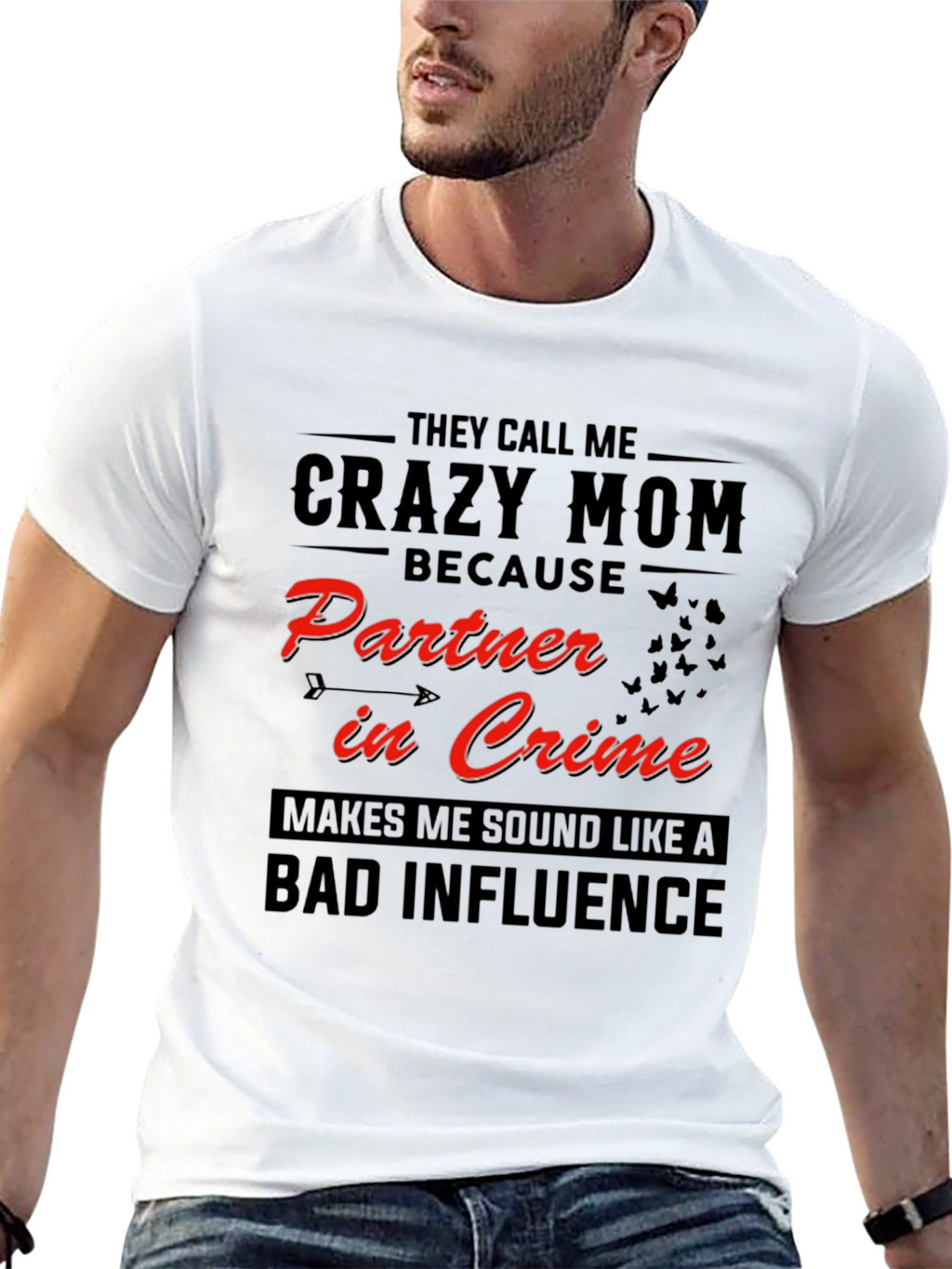 Crazy Mom T-Shirt - Partner in Crime Graphic Tee