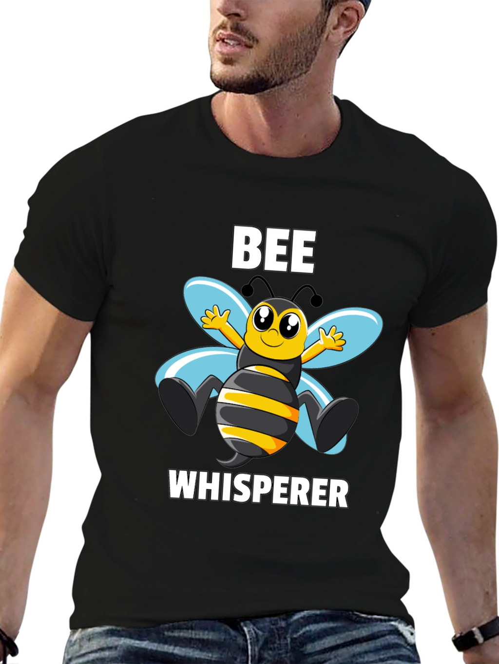 Bee Whisperer Graphic T-Shirt - Black