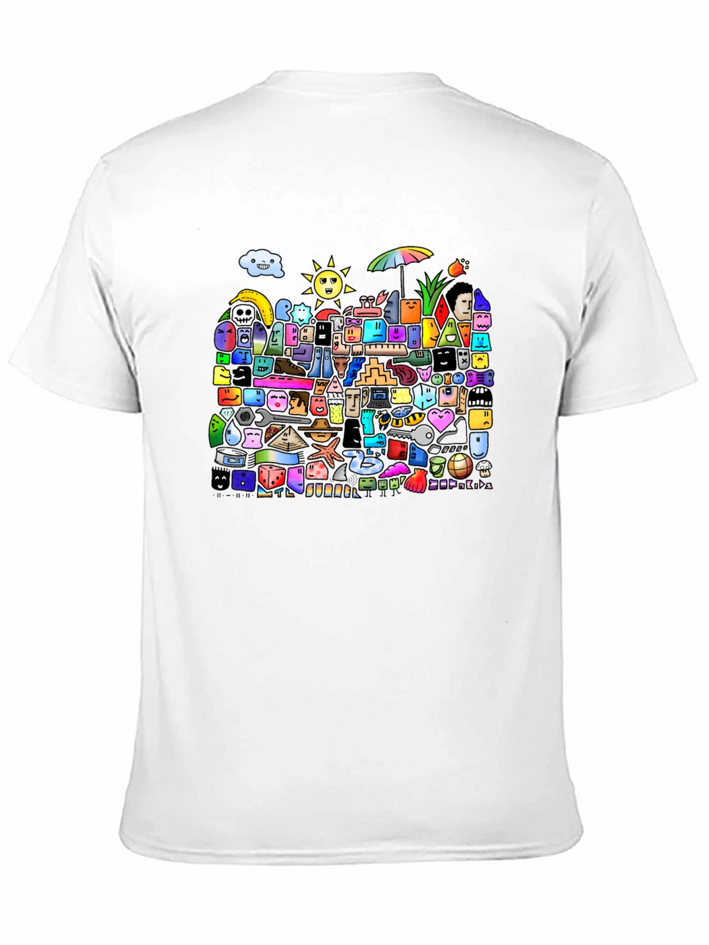 Funky Doodle Art Black T-Shirt