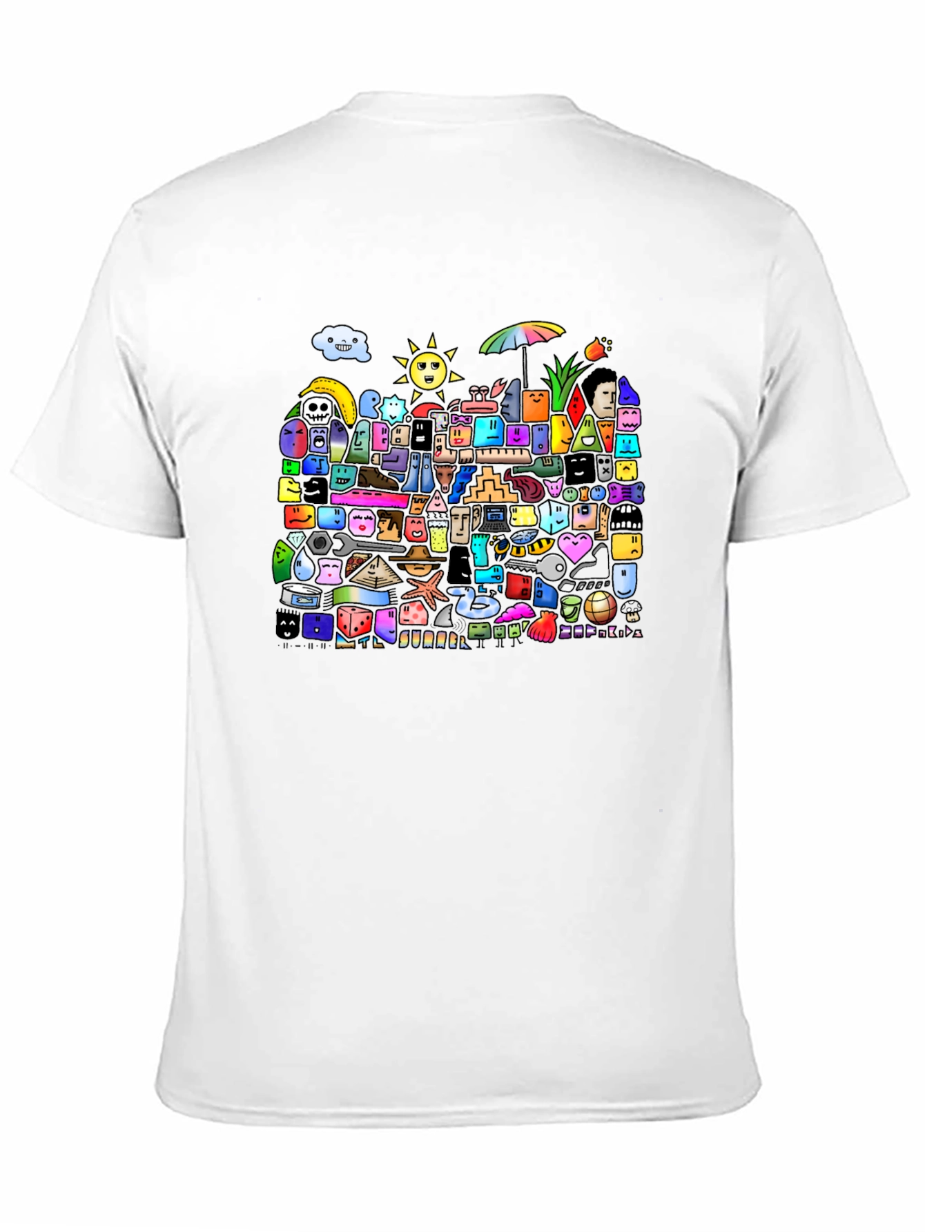 Funky Doodle Art Black T-Shirt