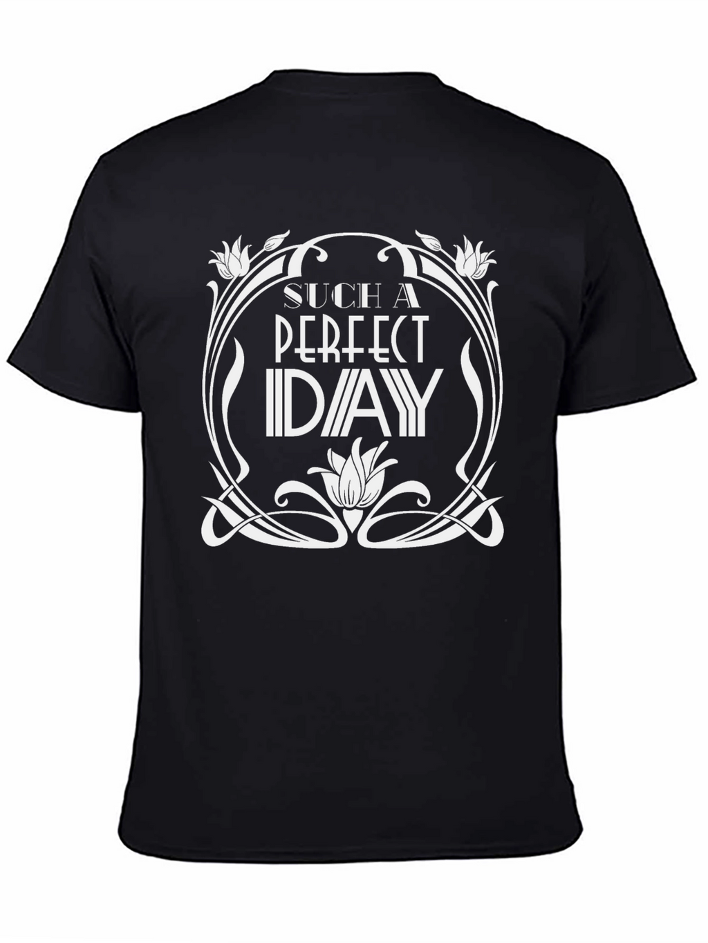Perfect Day Graphic Tee - Black Cotton T-Shirt