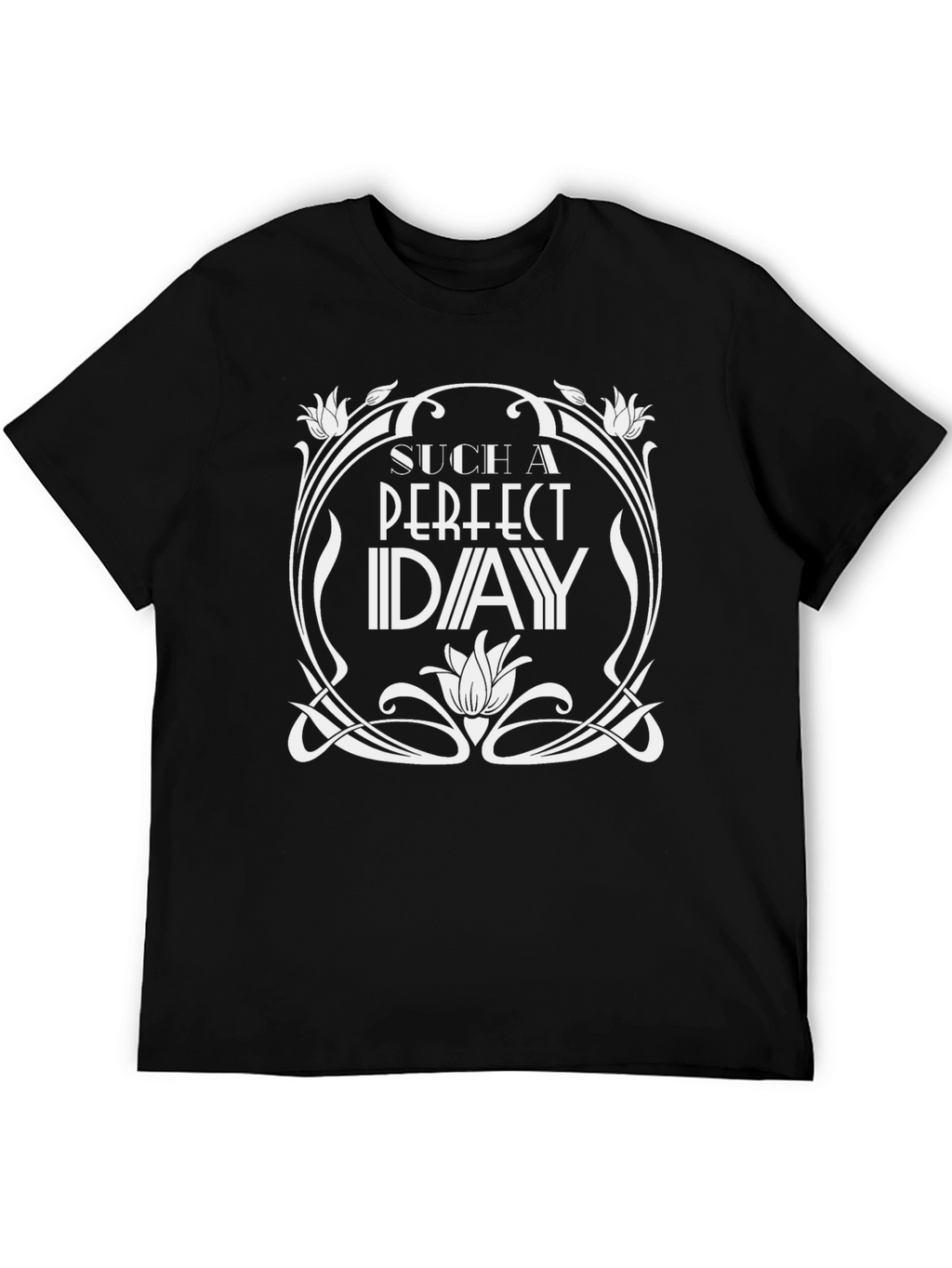Perfect Day Graphic Tee - Black Cotton T-Shirt