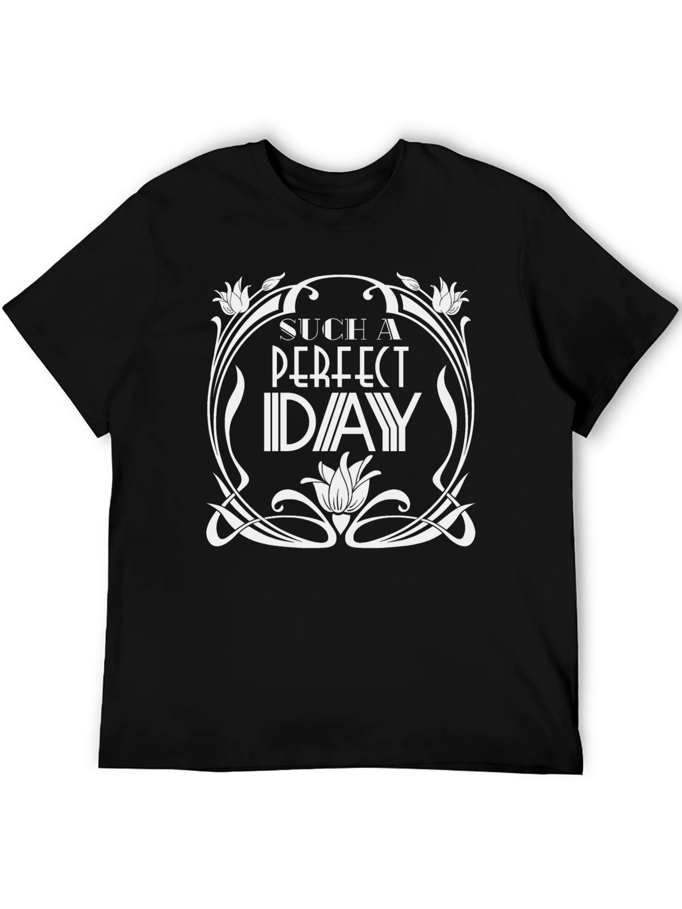 Perfect Day Graphic Tee - Black Cotton T-Shirt