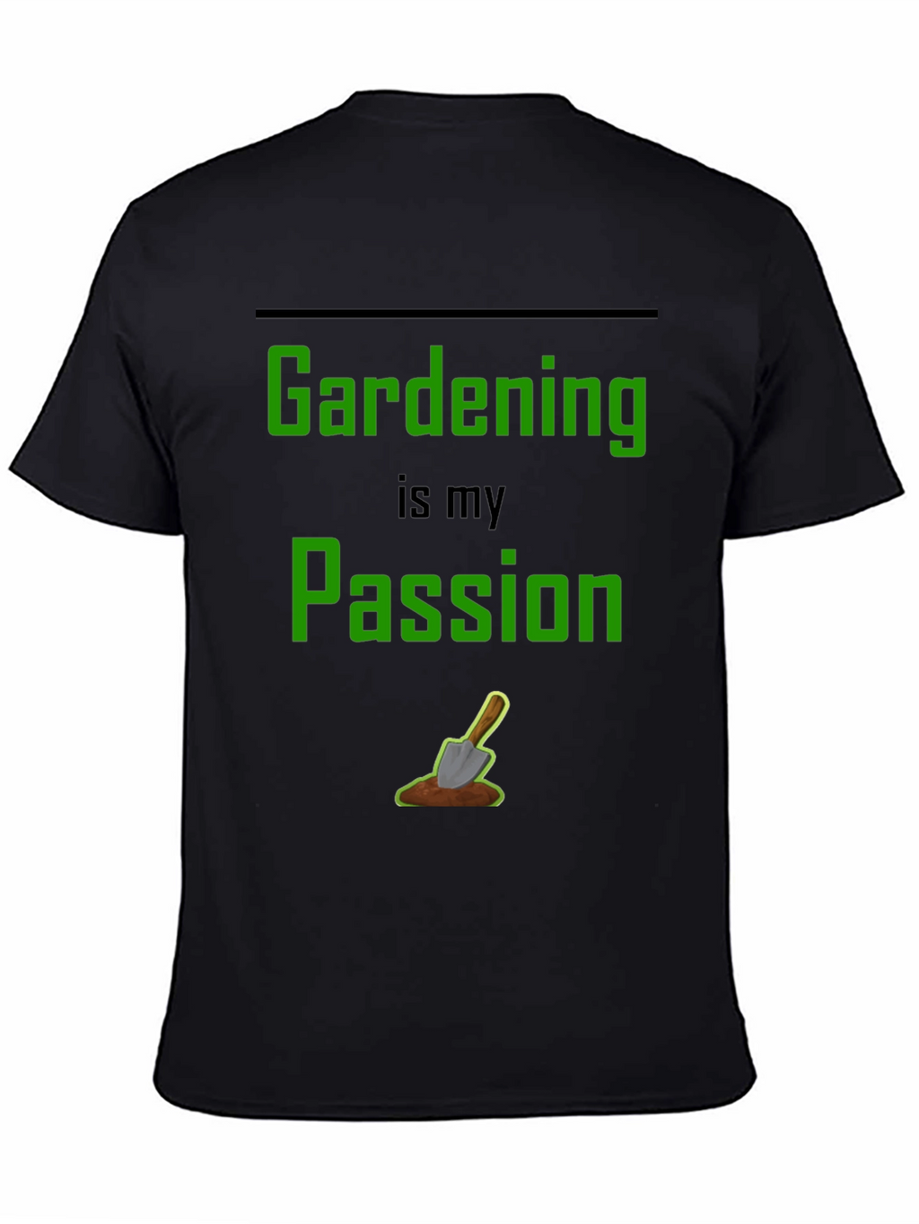 Gardening Passion T-Shirt - Black Graphic Tee