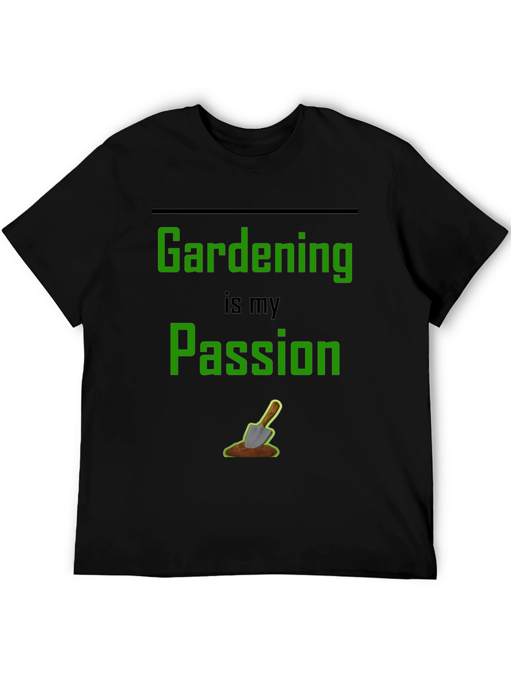 Gardening Passion T-Shirt - Black Graphic Tee