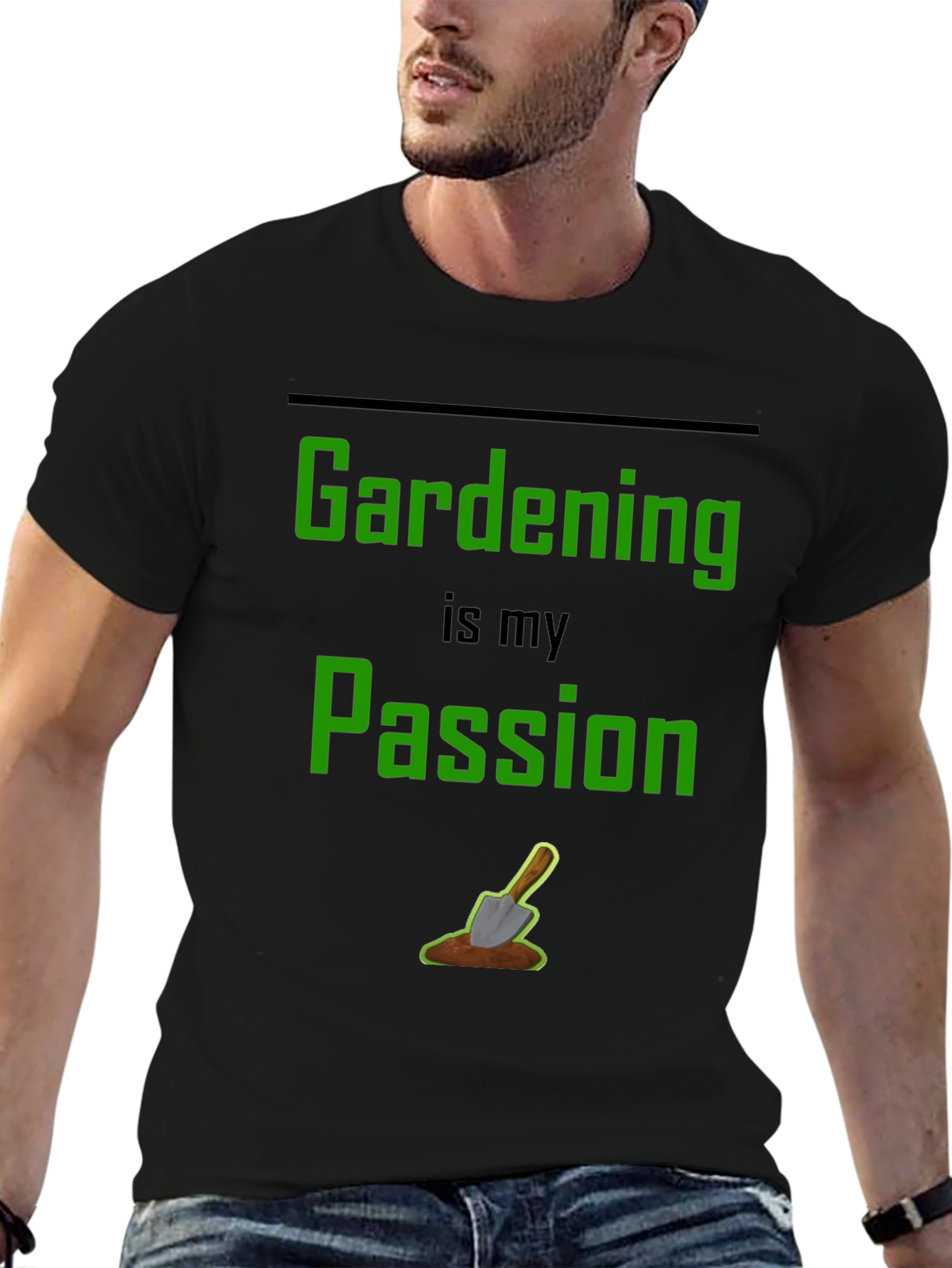 Gardening Passion T-Shirt - Black Graphic Tee