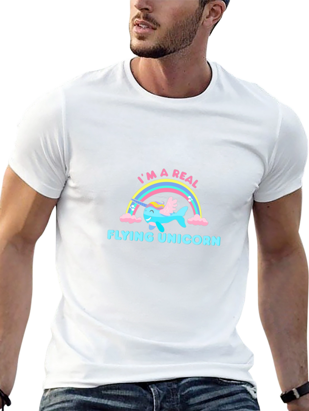 Funny Flying Unicorn Graphic T-Shirt