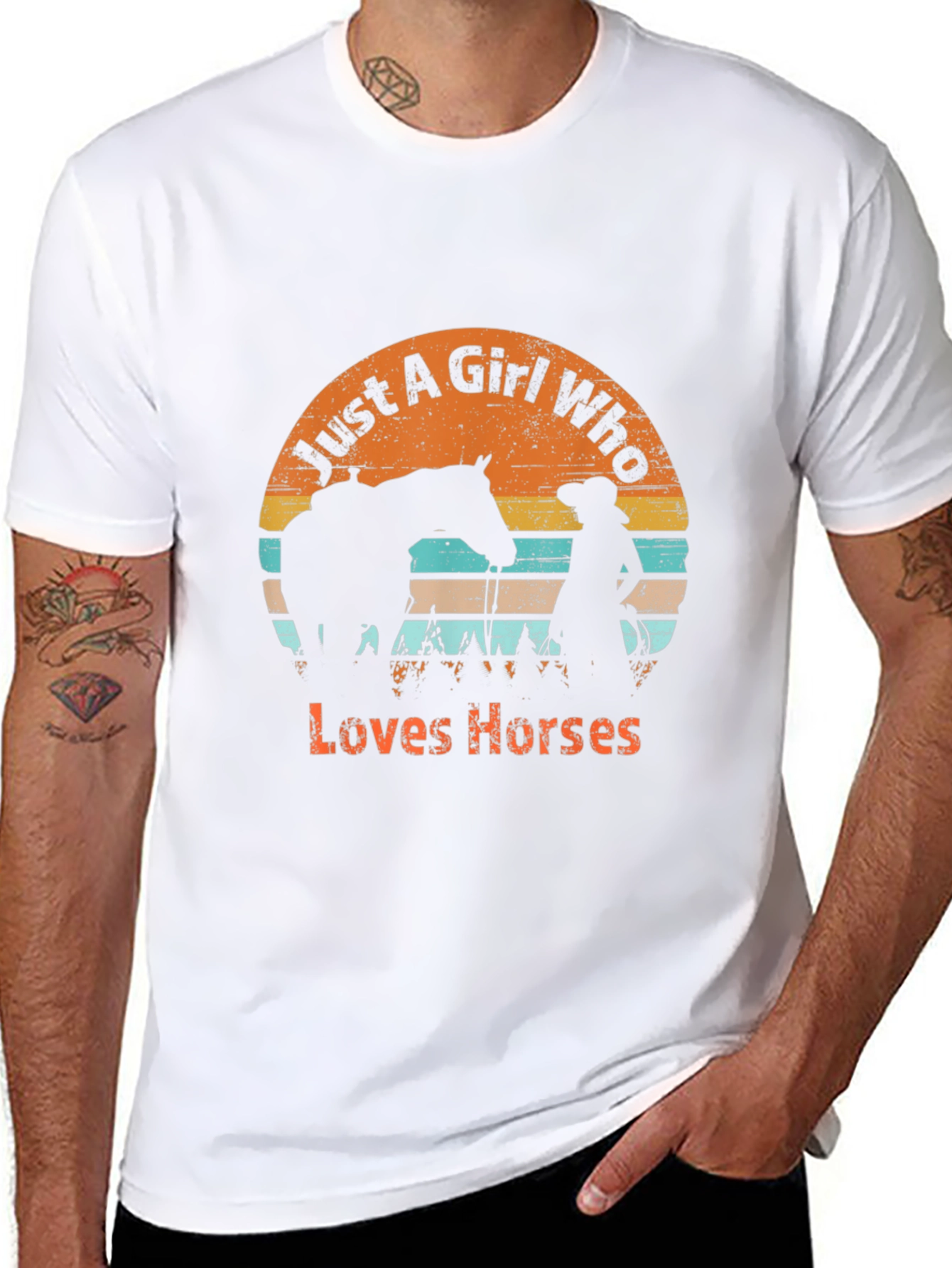 Just A Girl Who Loves Horses Graphic T-Shirt