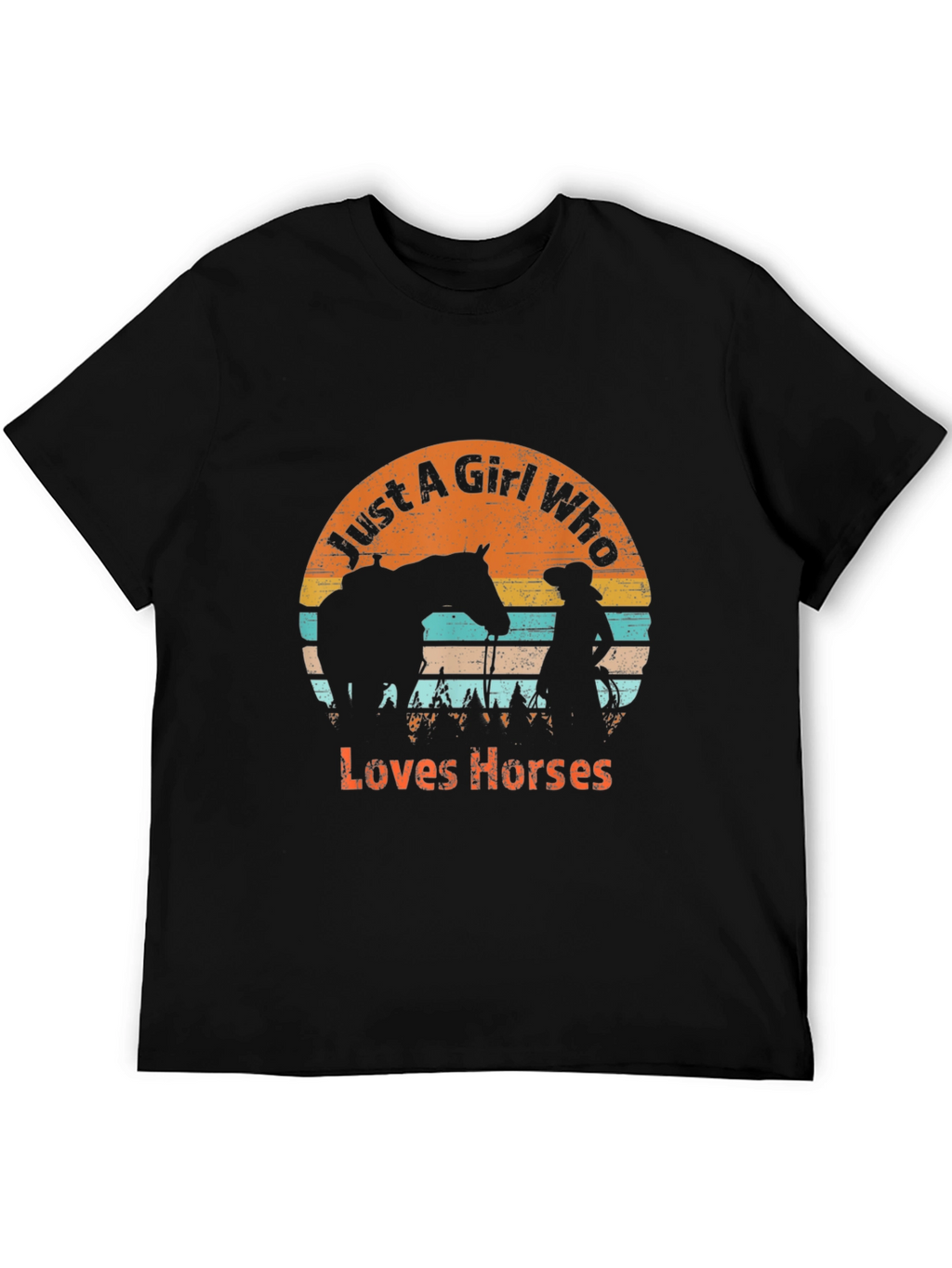 Just A Girl Who Loves Horses Graphic T-Shirt