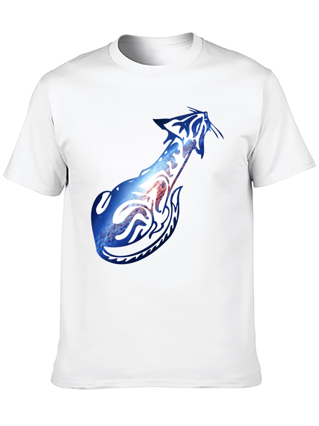 Galaxy Wolf Graphic Tee - Mens Black T-Shirt