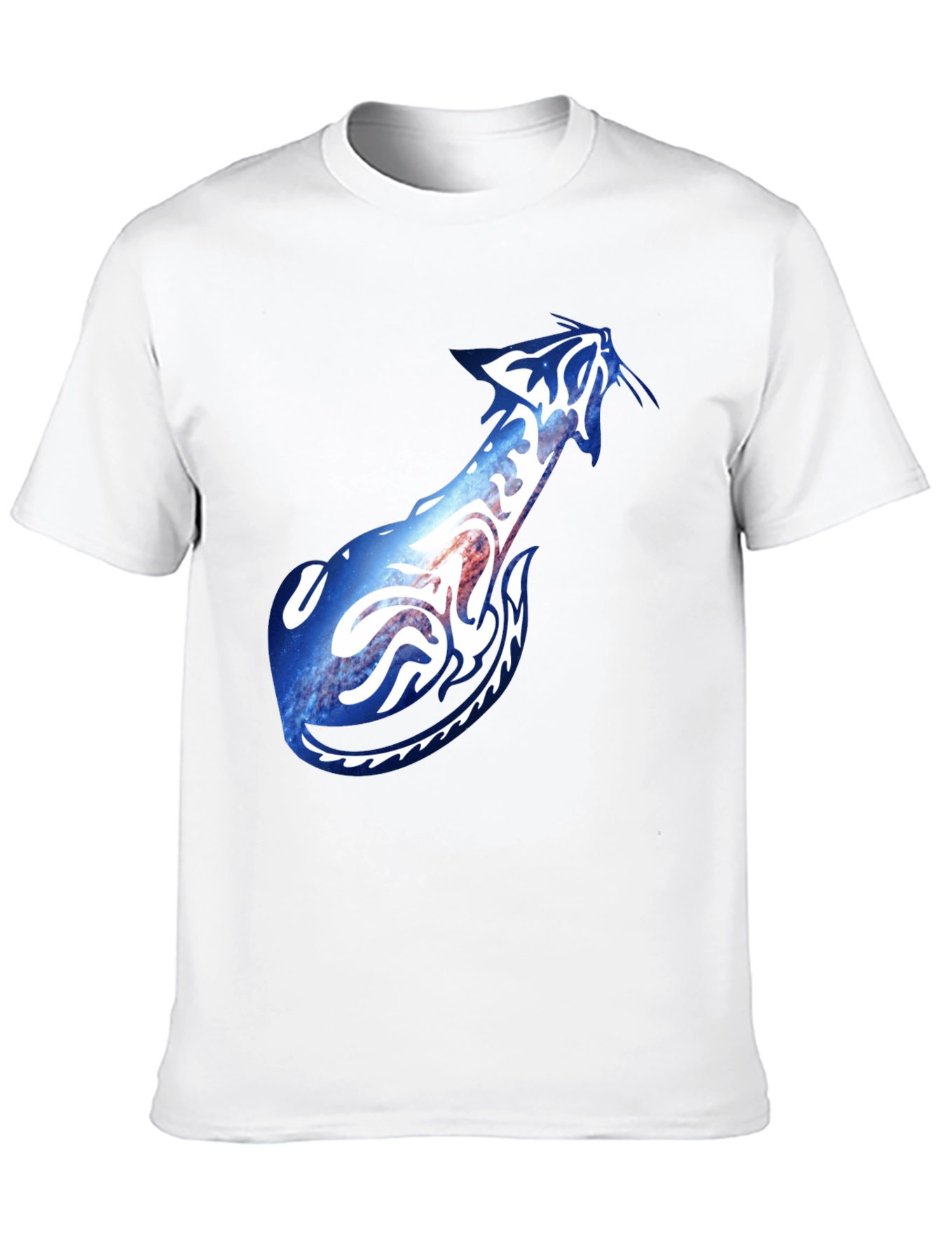 Galaxy Wolf Graphic Tee - Mens Black T-Shirt