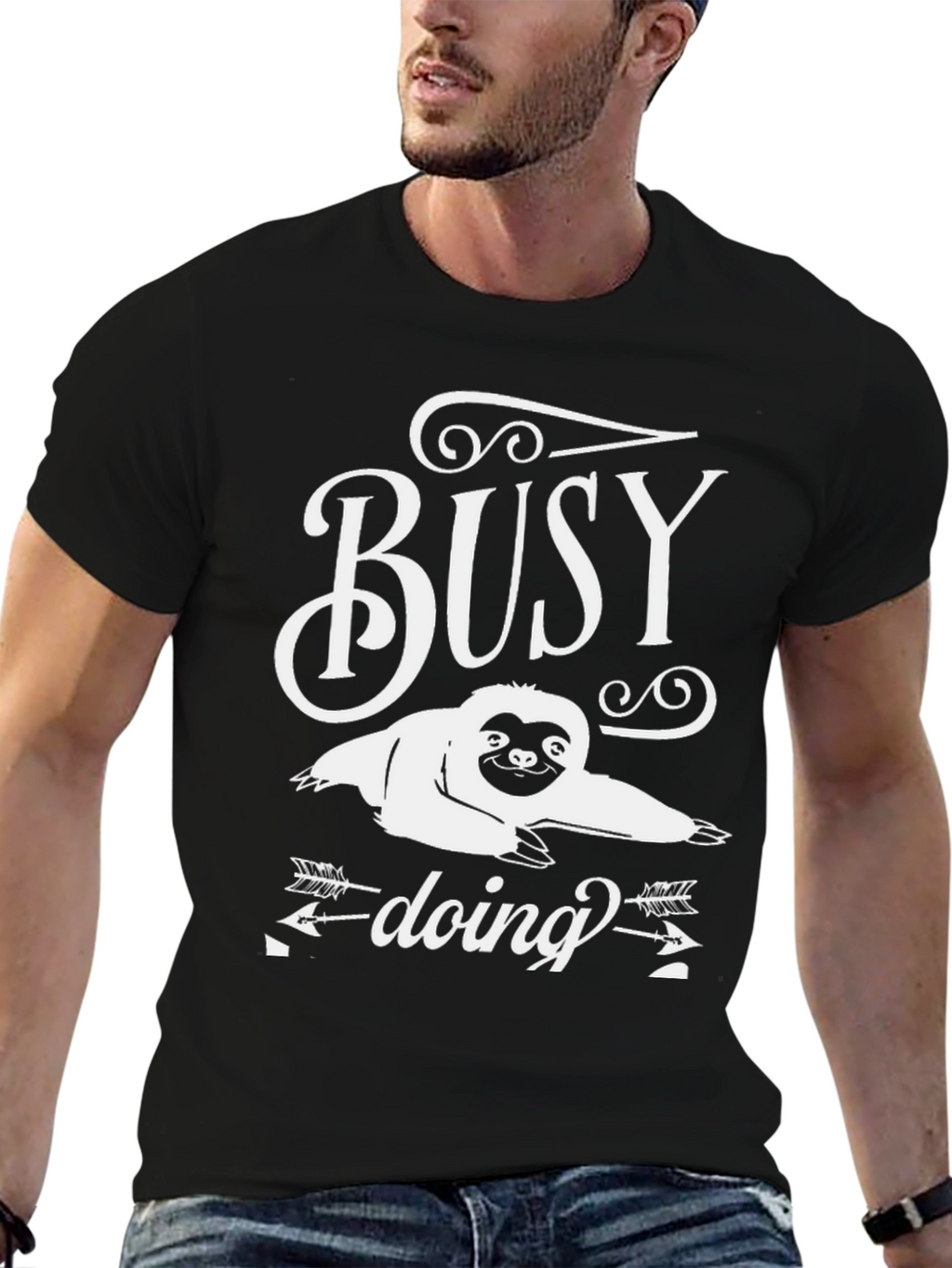 Busy Doing Nothing Sloth Graphic Tee