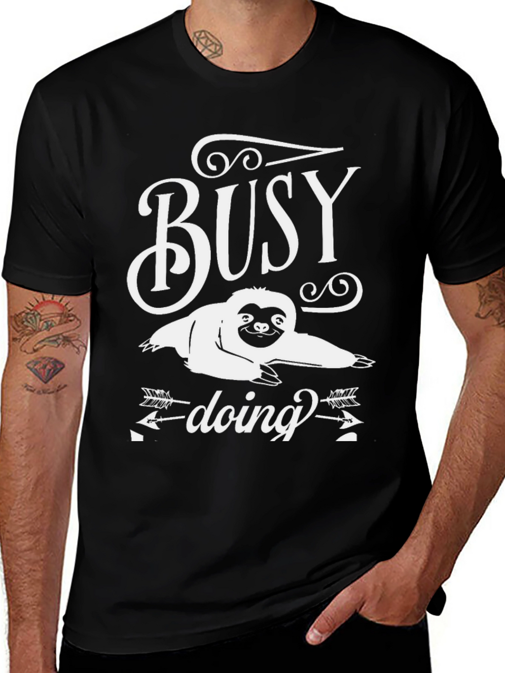 Busy Doing Nothing Sloth Graphic Tee