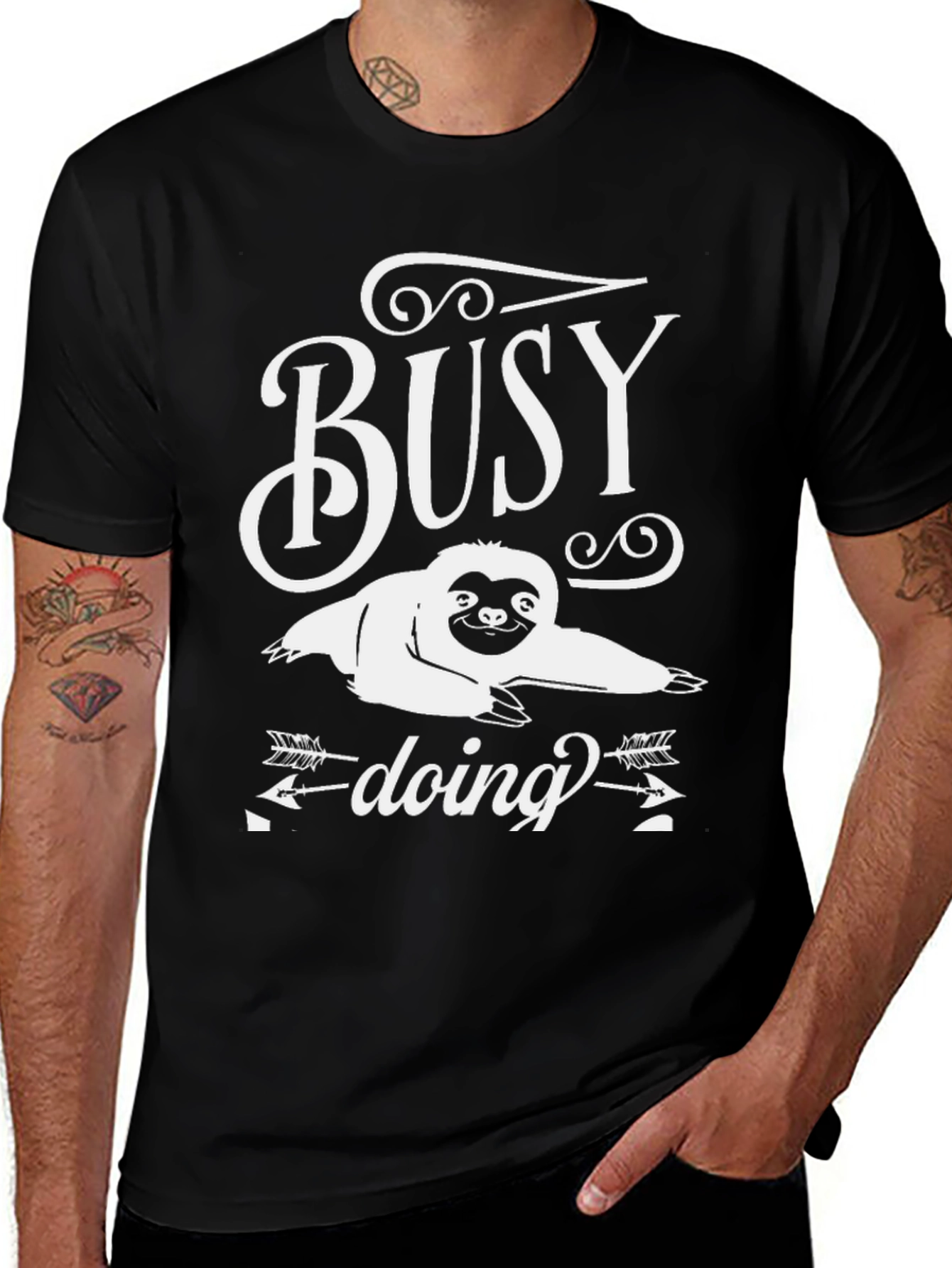 Busy Doing Nothing Sloth Graphic Tee