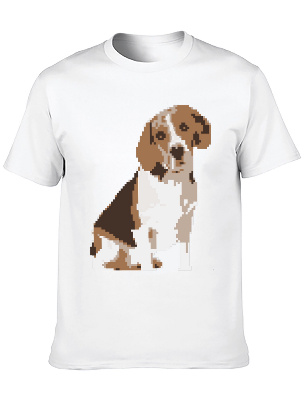 Pixelated Beagle Dog Graphic Tee