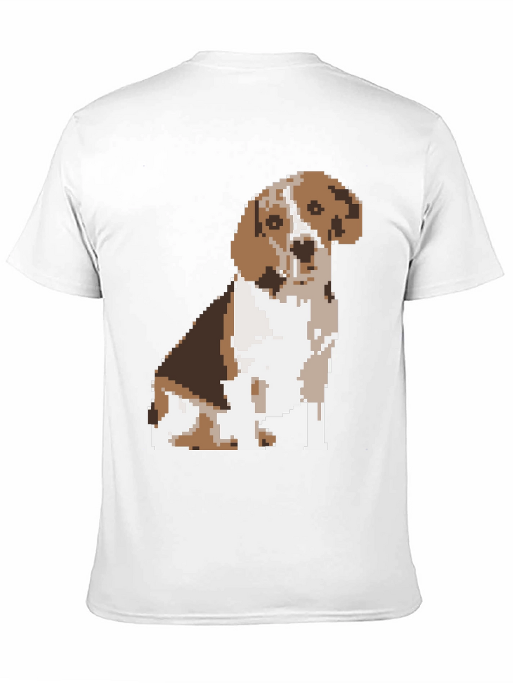 Pixelated Beagle Dog Graphic Tee