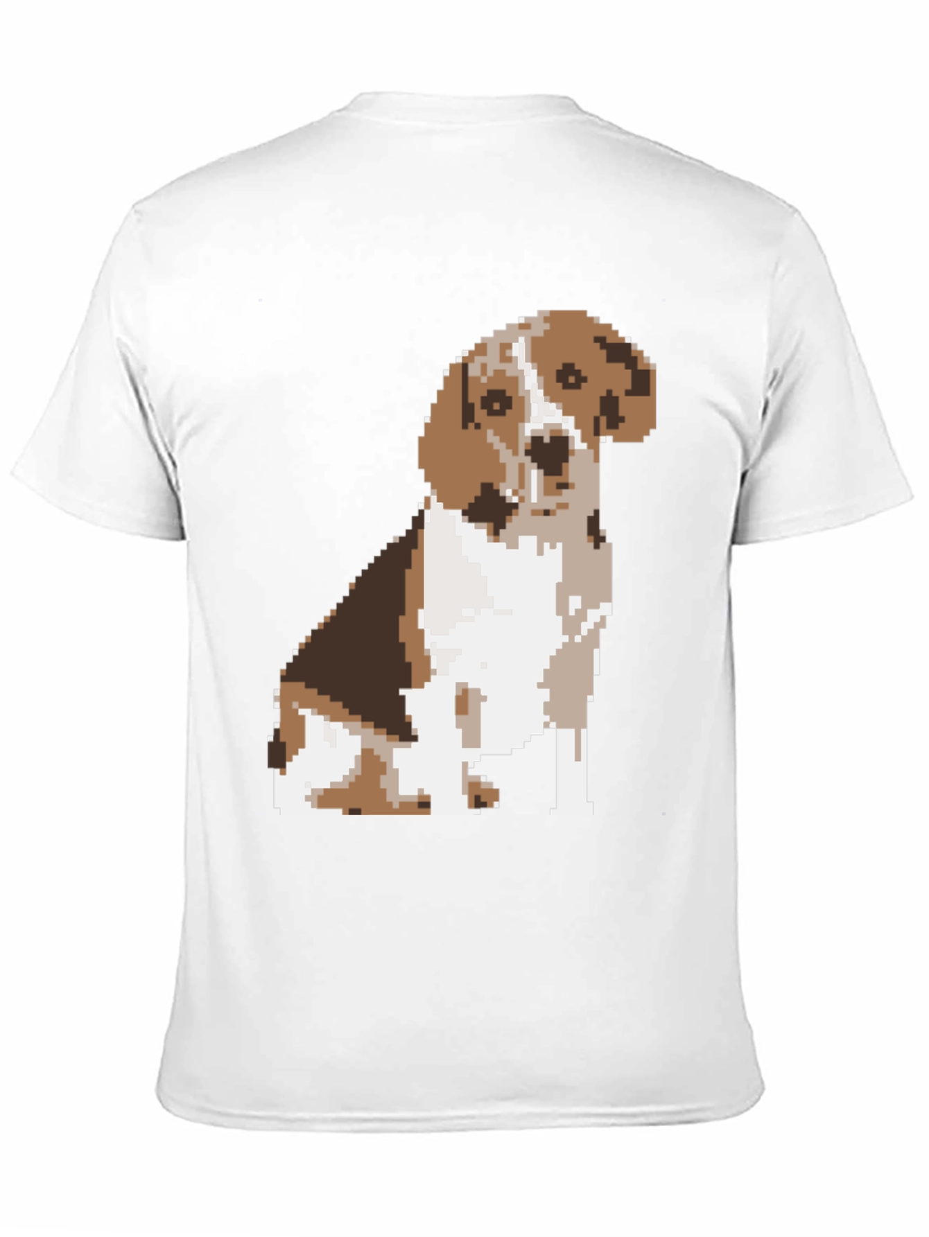 Pixelated Beagle Dog Graphic Tee