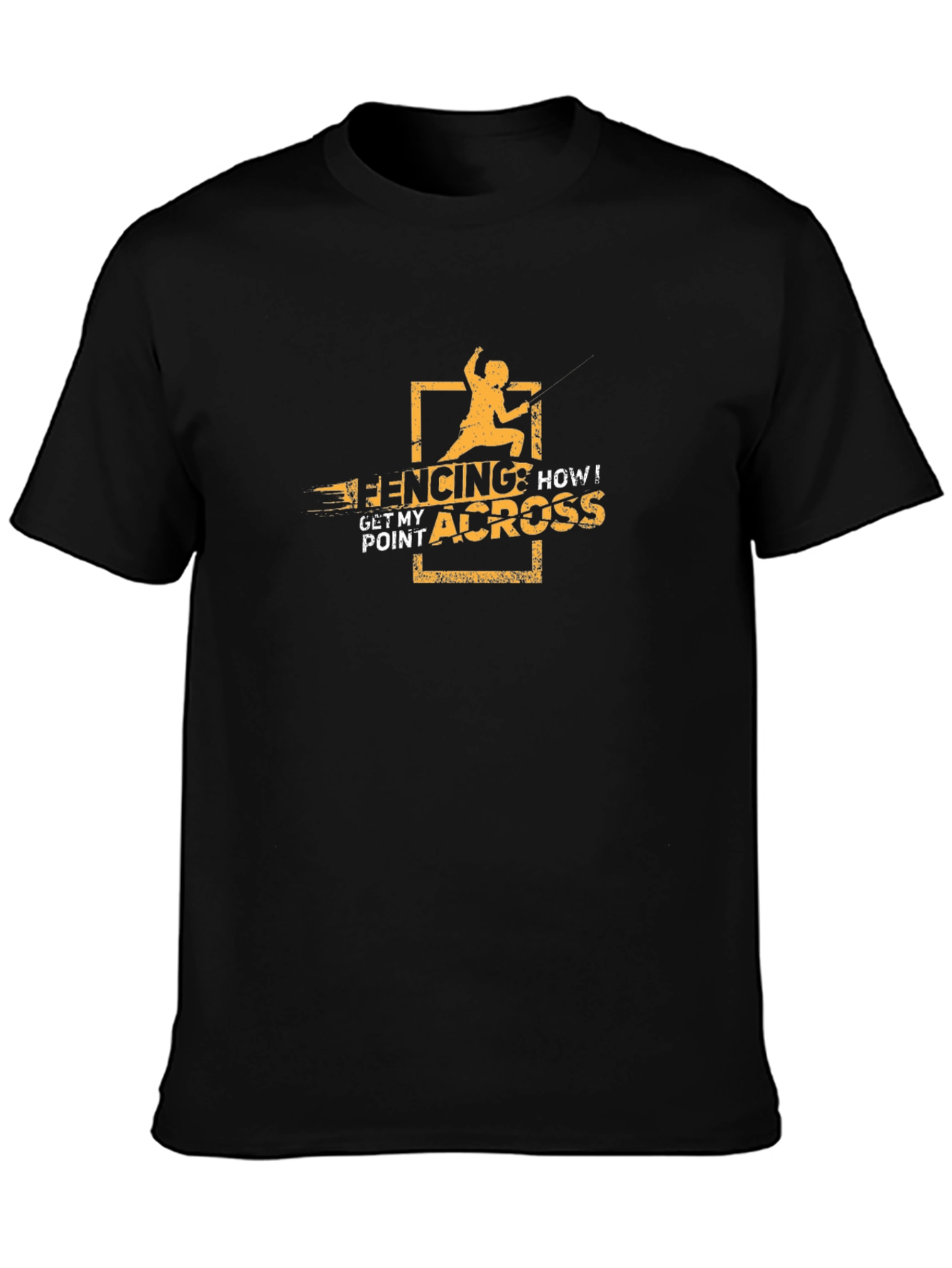 Fencing Point T-Shirt - Black Graphic Tee