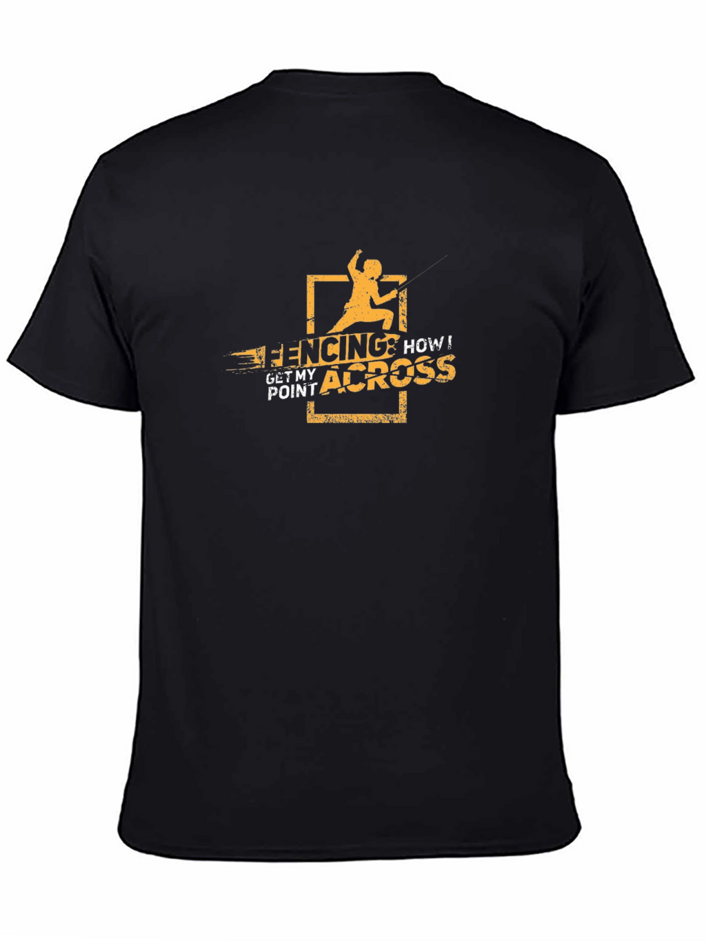 Fencing Point T-Shirt - Black Graphic Tee