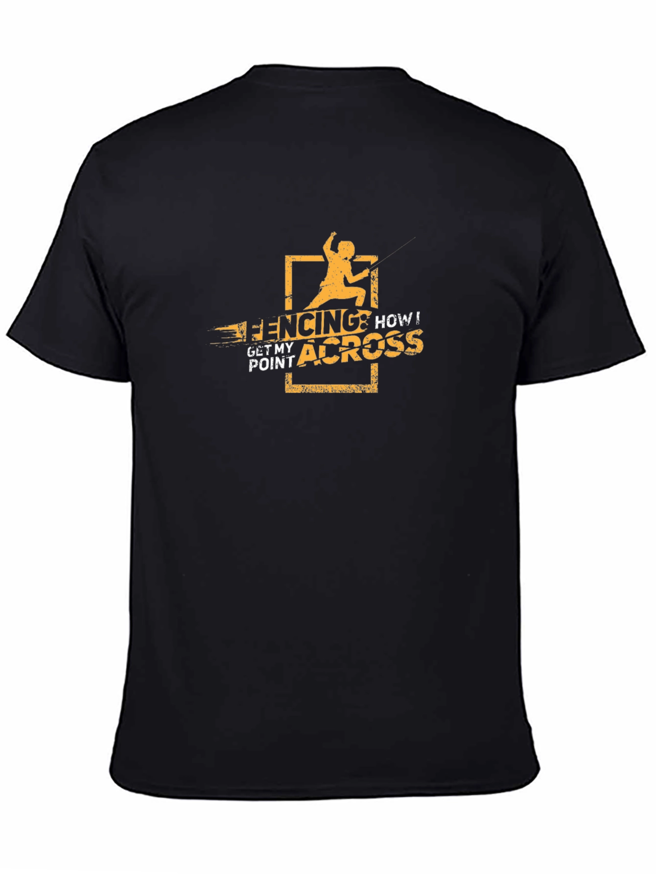 Fencing Point T-Shirt - Black Graphic Tee