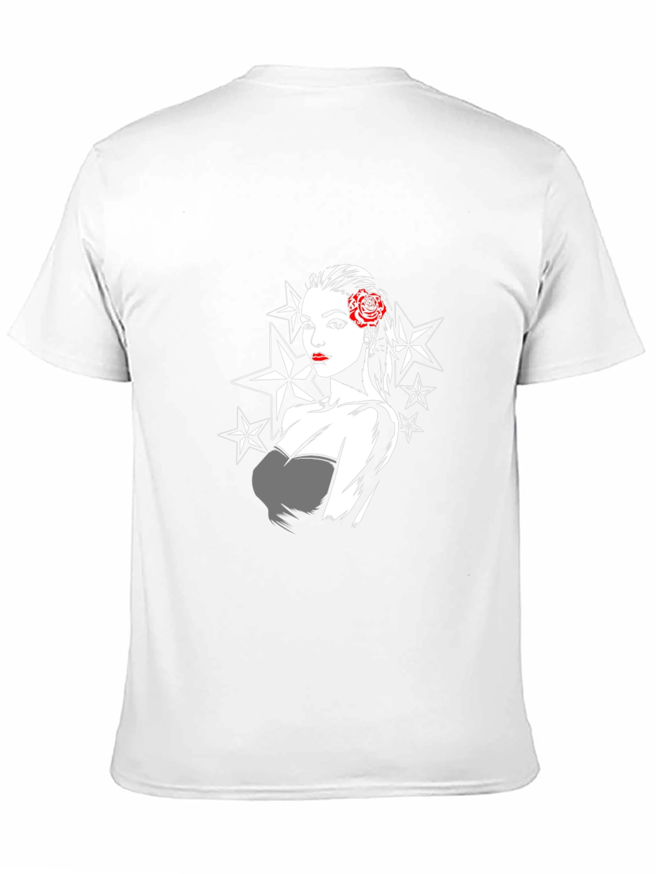 Retro Star Pin-Up Graphic T-Shirt