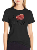 I Heart Meat T-Shirt - Black Graphic Tee